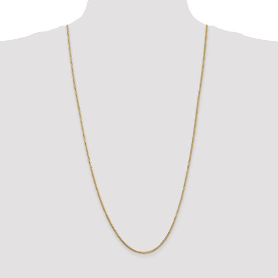 14KT Yellow Gold 30 inch 1.3mm Franco with Lobster Clasp Chain