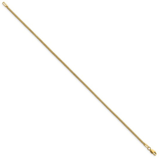 14KT Yellow Gold 8 inch 1.3mm Franco with Lobster Clasp Bracelet
