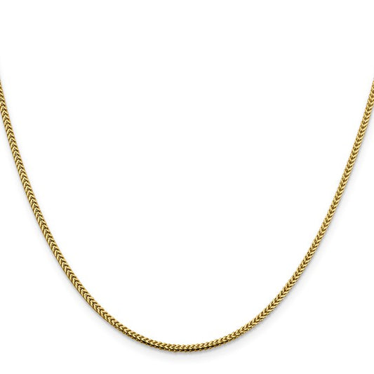 14KT Yellow Gold 22 inch 1.4mm Franco with Lobster Clasp Chain