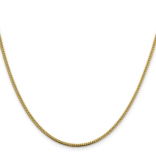 14kt Yellow Gold 24 inch 1.4mm Franco with Lobster Clasp Chain