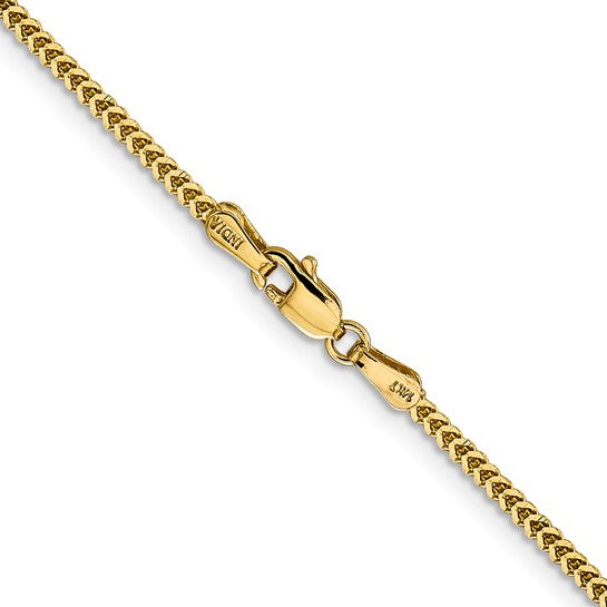 14KT Yellow Gold 16 inch 1.4mm Franco with Lobster Clasp Chain