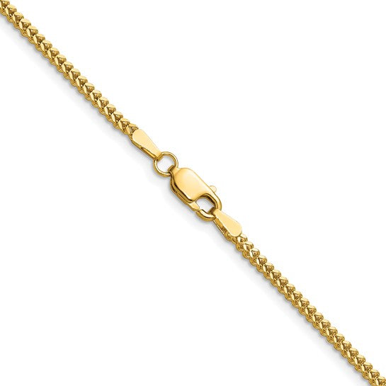 14kt Yellow Gold 24 inch 1.4mm Franco with Lobster Clasp Chain