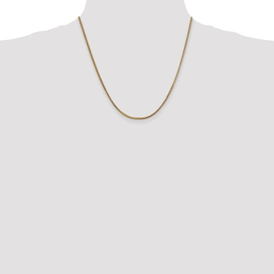 14KT Yellow Gold 20 inch 1.5mm Franco with Lobster Clasp Chain