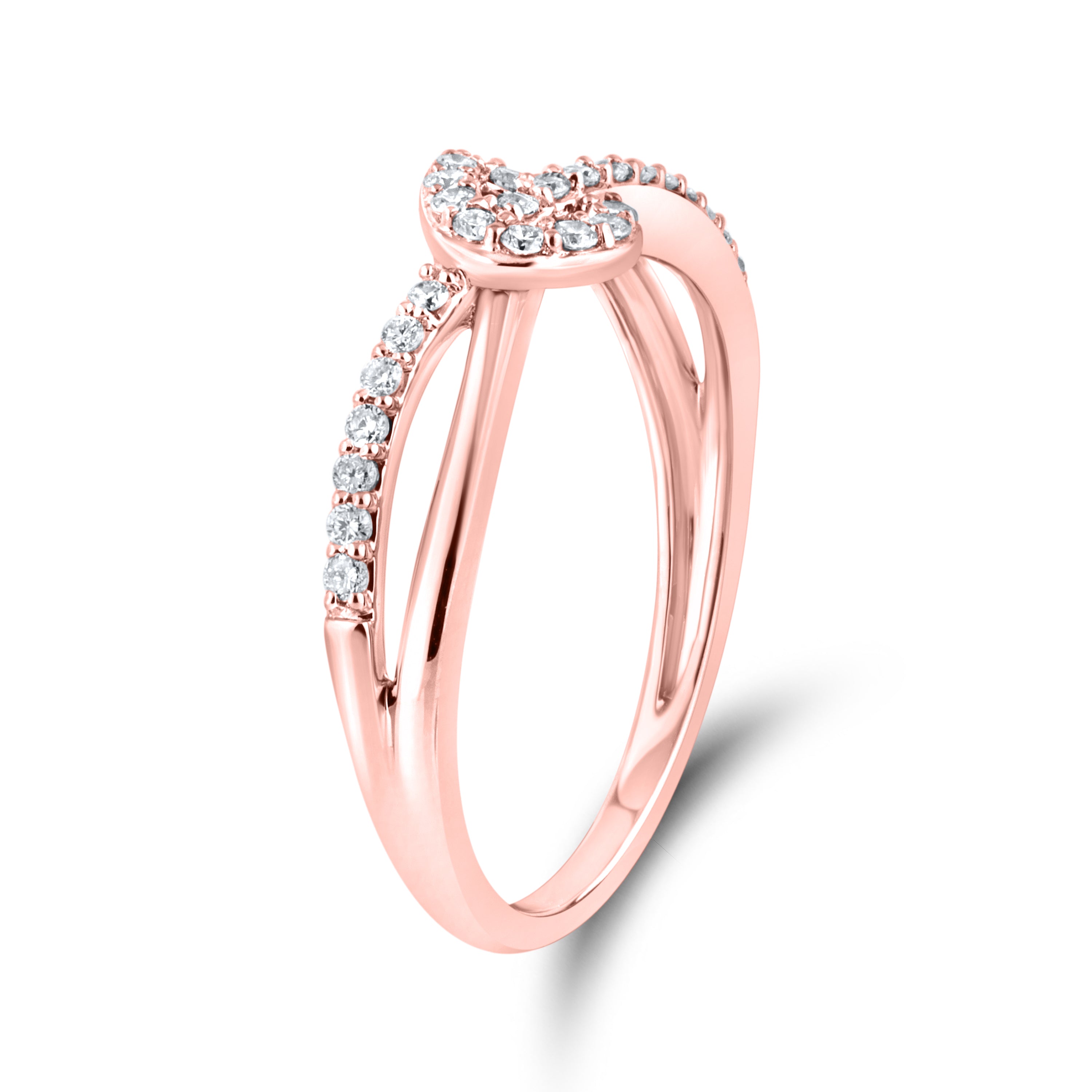 10kt Rose gold 0.21 CTW Fashion Diamond ring
