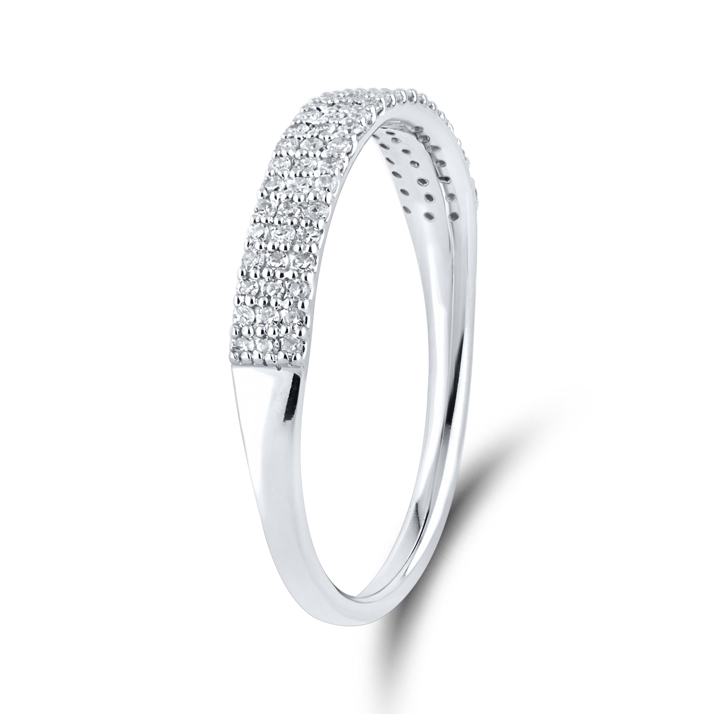 10KT White Gold 0.19 CTW Ladies Natural Diamond band