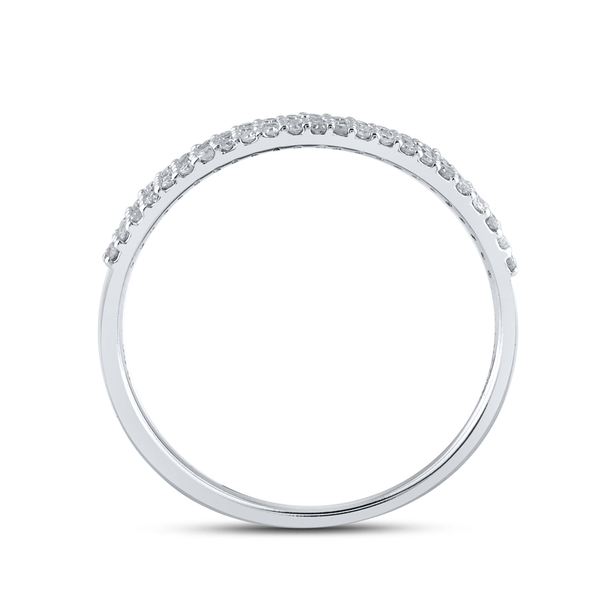 10KT White Gold 0.19 CTW Ladies Natural Diamond band