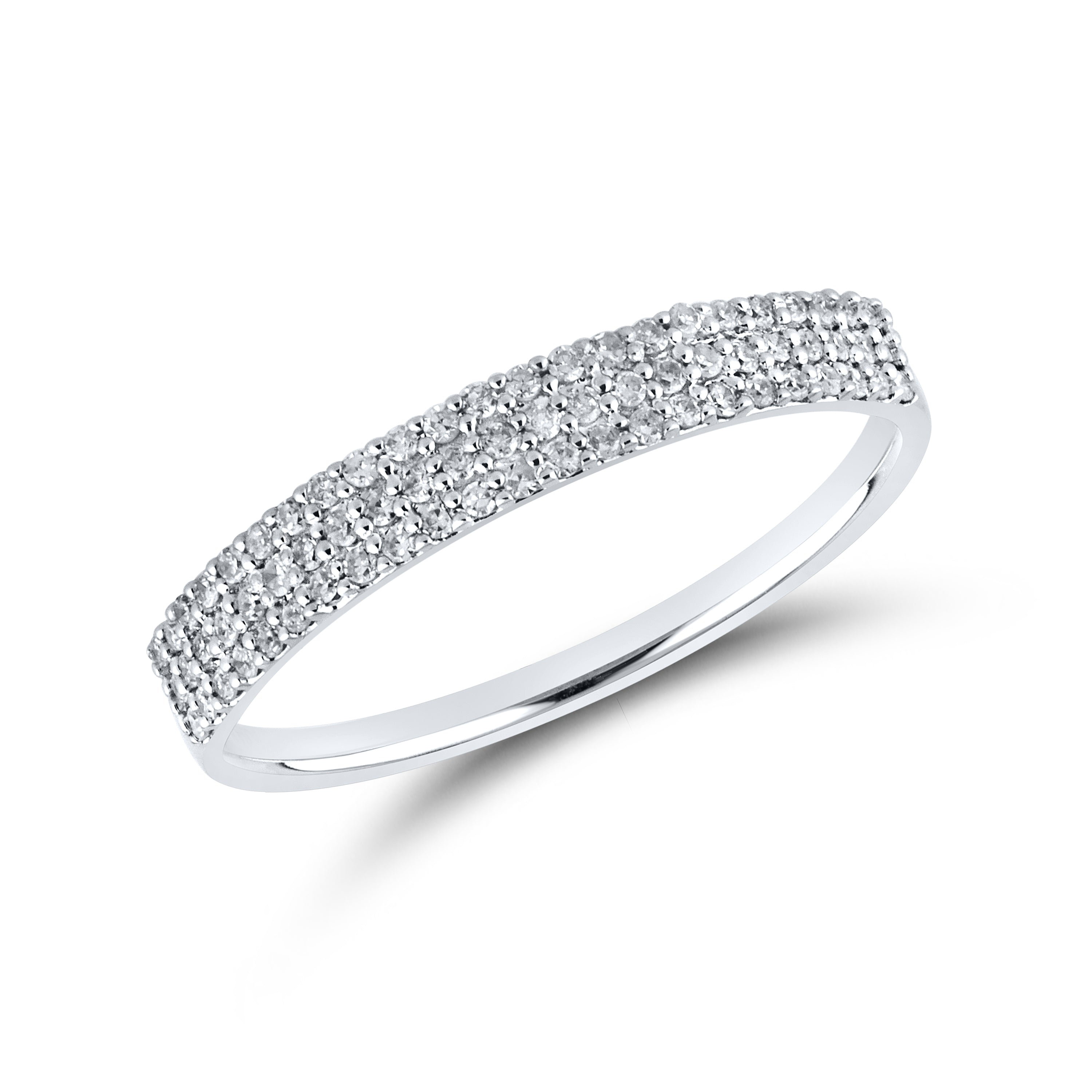 10KT White Gold 0.19 CTW Ladies Natural Diamond band