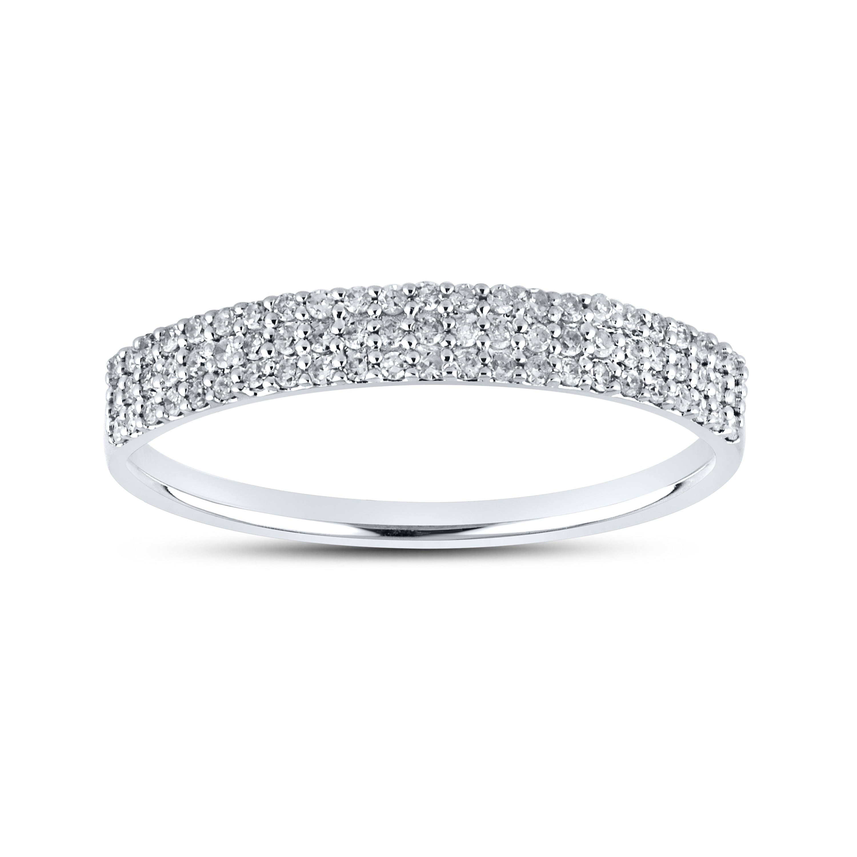 10KT White Gold 0.19 CTW Ladies Natural Diamond band