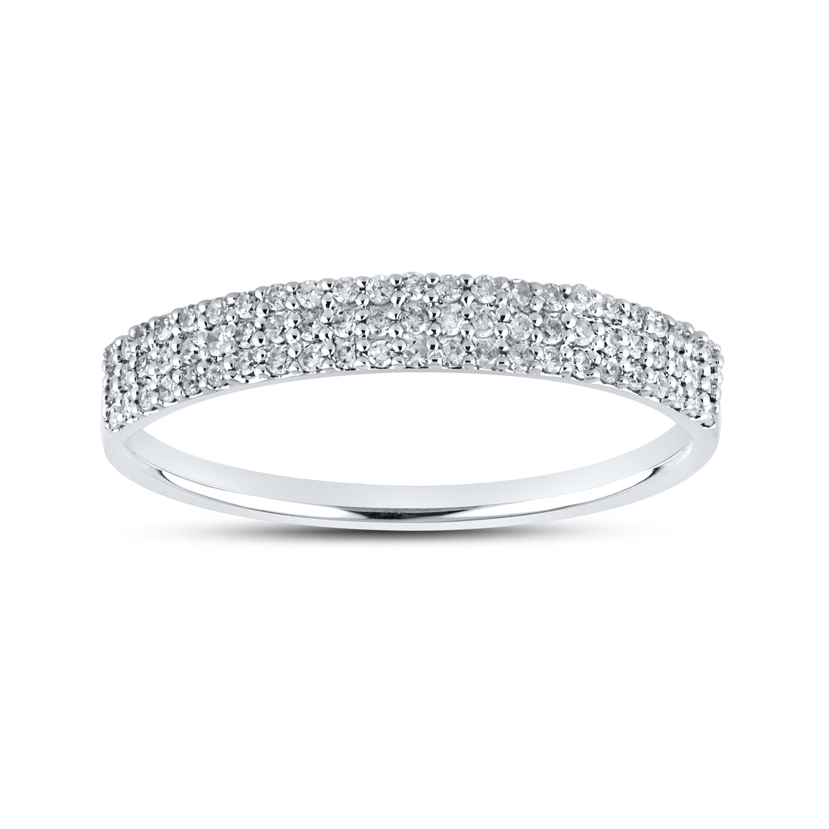 10KT White Gold 0.19 CTW Ladies Natural Diamond band