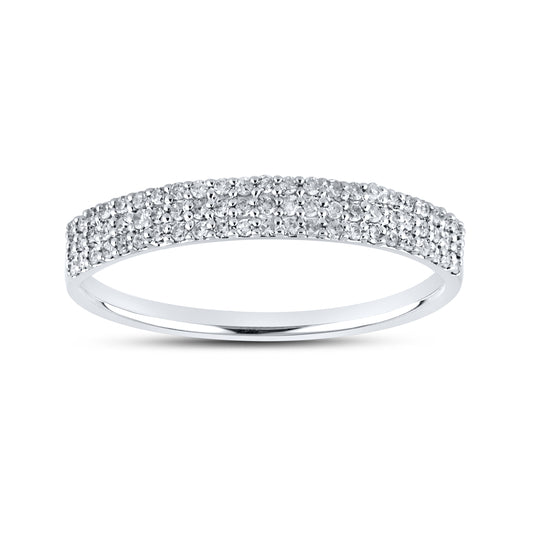 10KT White Gold 0.19 CTW Ladies Natural Diamond band
