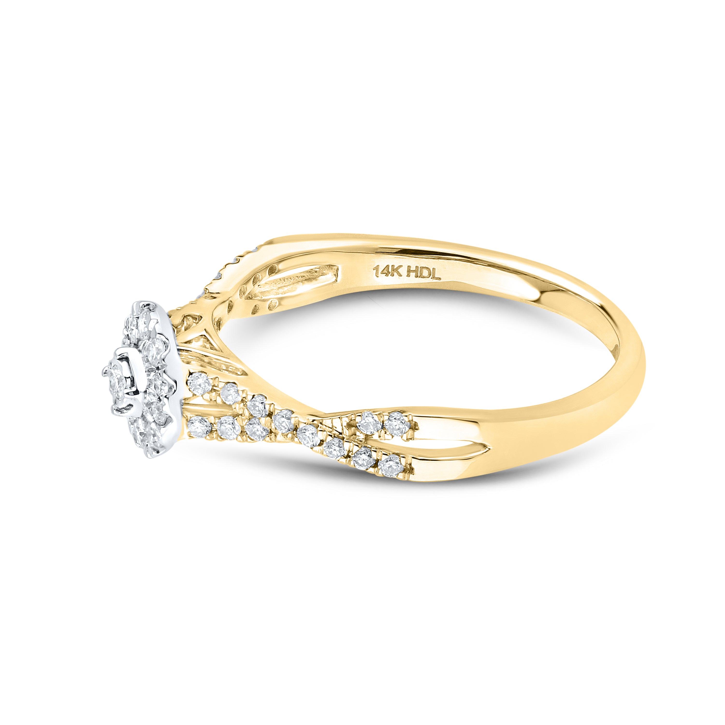14kt white & Yellow gold 0.23 CTW Fashion Diamond ring