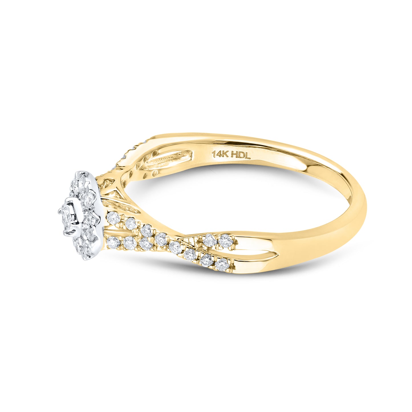 14kt white & Yellow gold 0.23 CTW Fashion Diamond ring