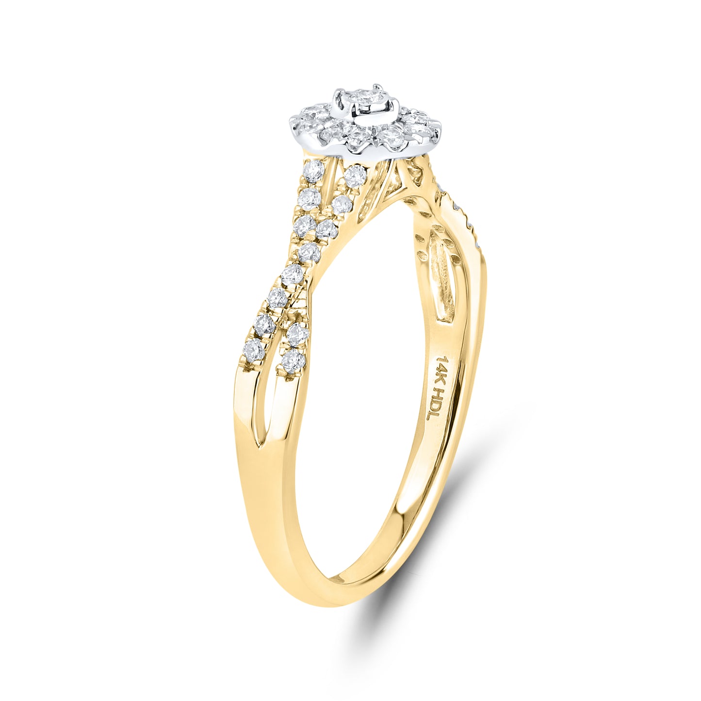14kt white & Yellow gold 0.23 CTW Fashion Diamond ring