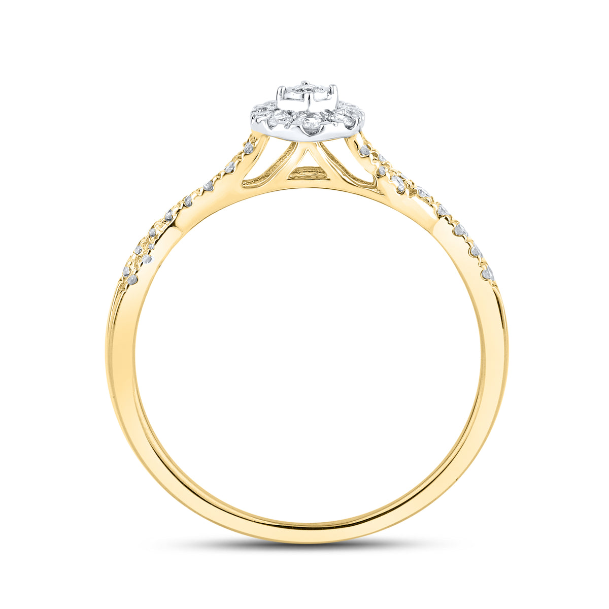 14kt white & Yellow gold 0.23 CTW Fashion Diamond ring