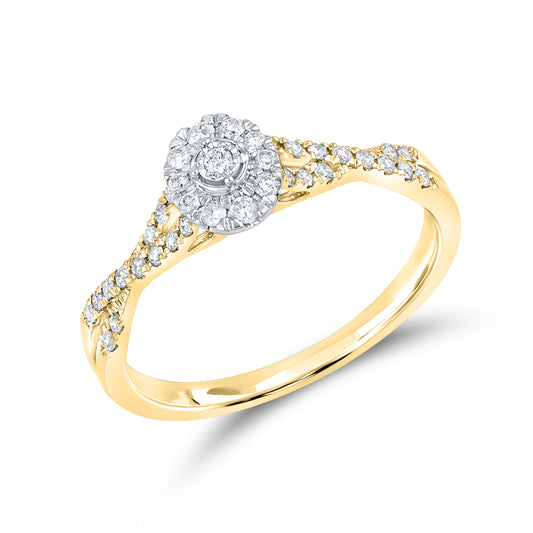 14kt white & Yellow gold 0.23 CTW Fashion Diamond ring