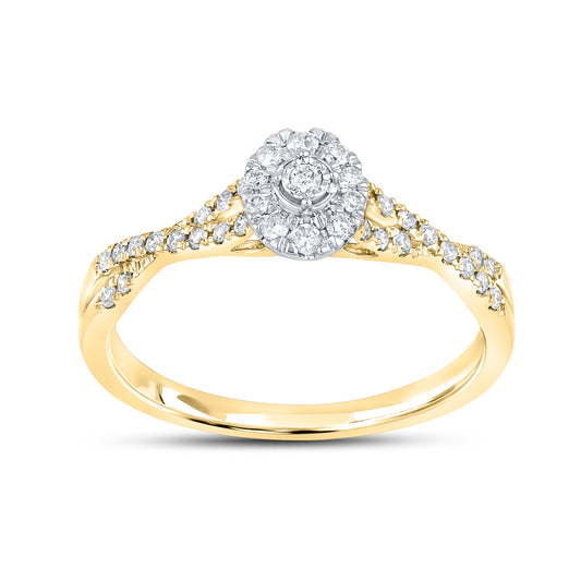 14kt white & Yellow gold 0.23 CTW Fashion Diamond ring