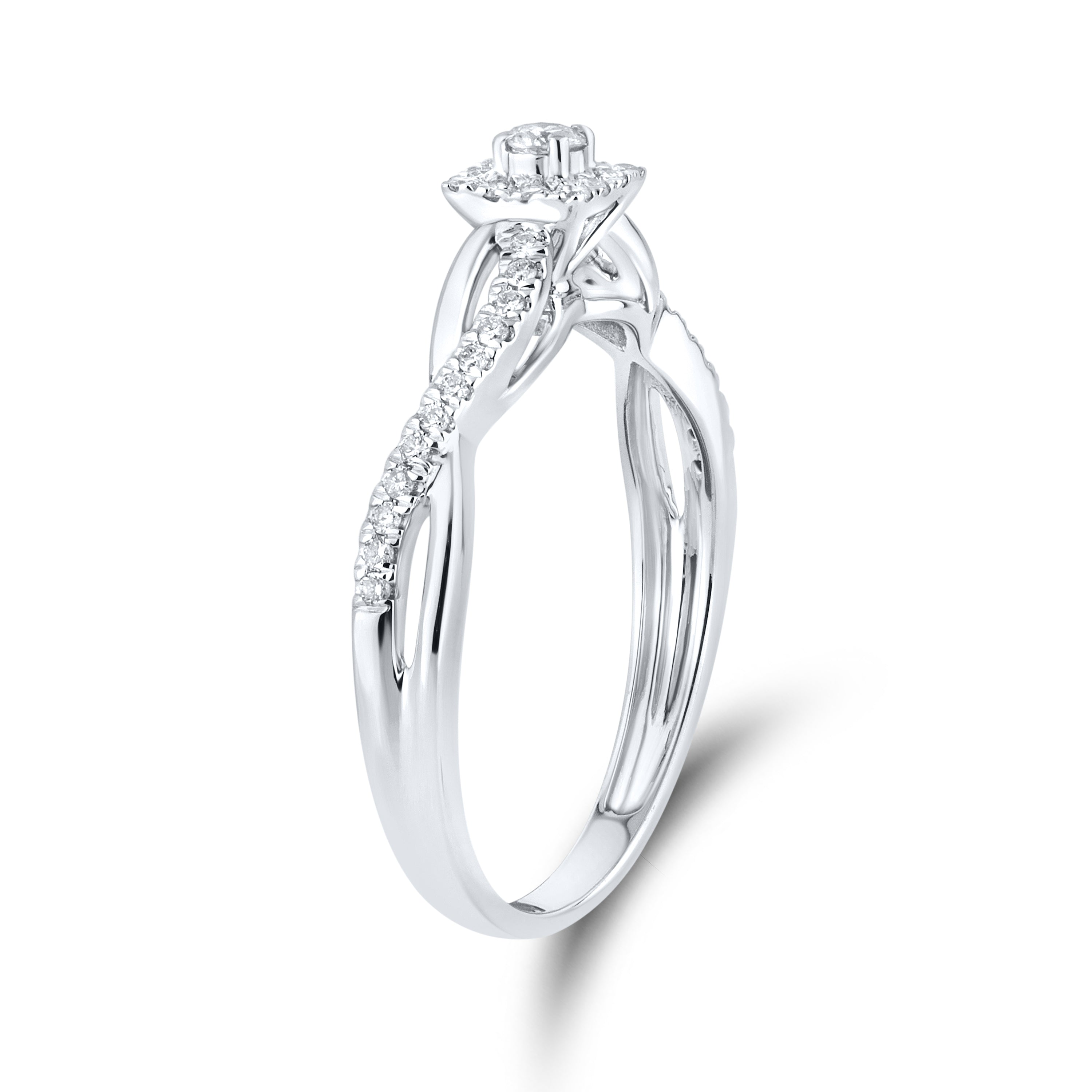 10kt White gold 0.21 CTW Fashion Diamond ring