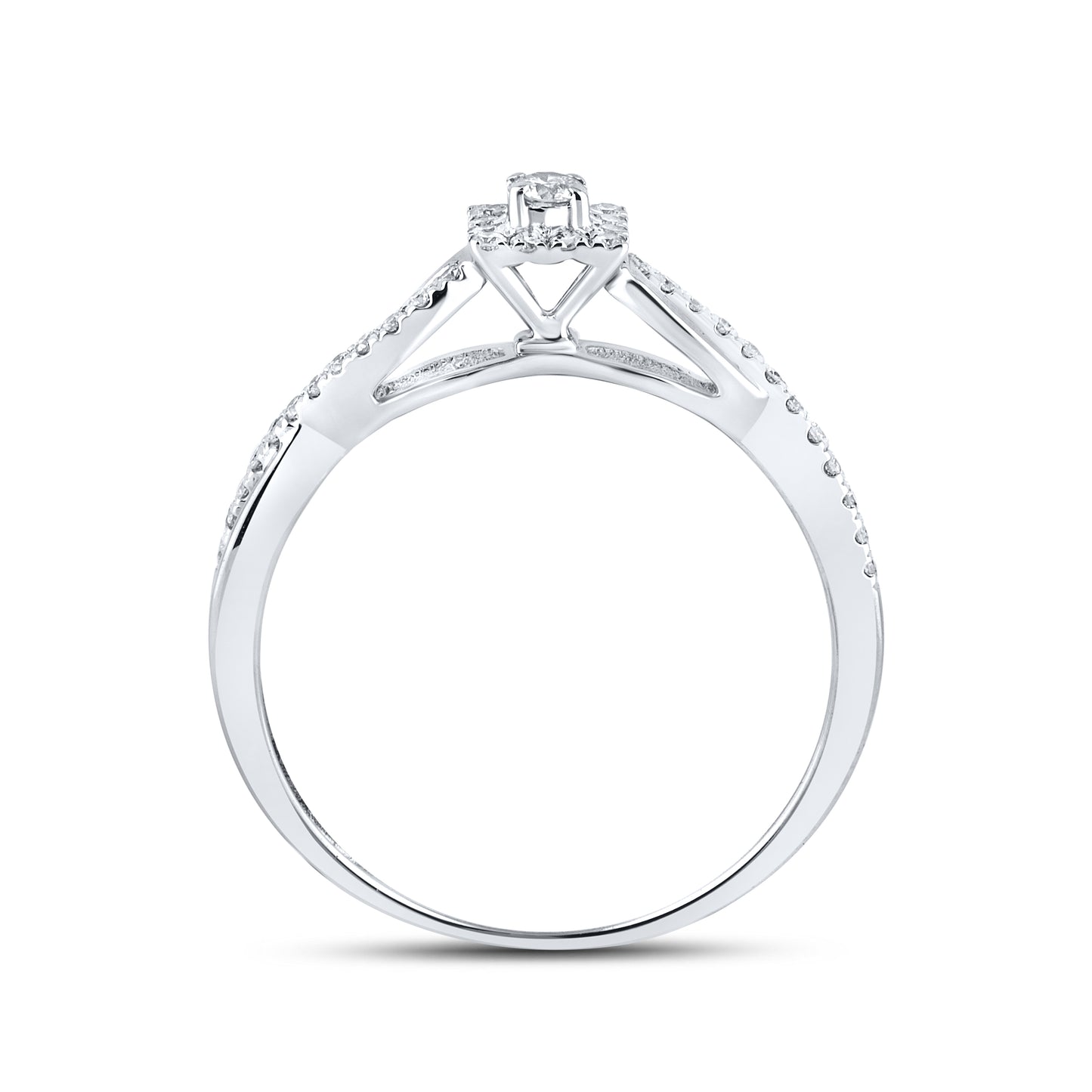 10kt White gold 0.21 CTW Fashion Diamond ring