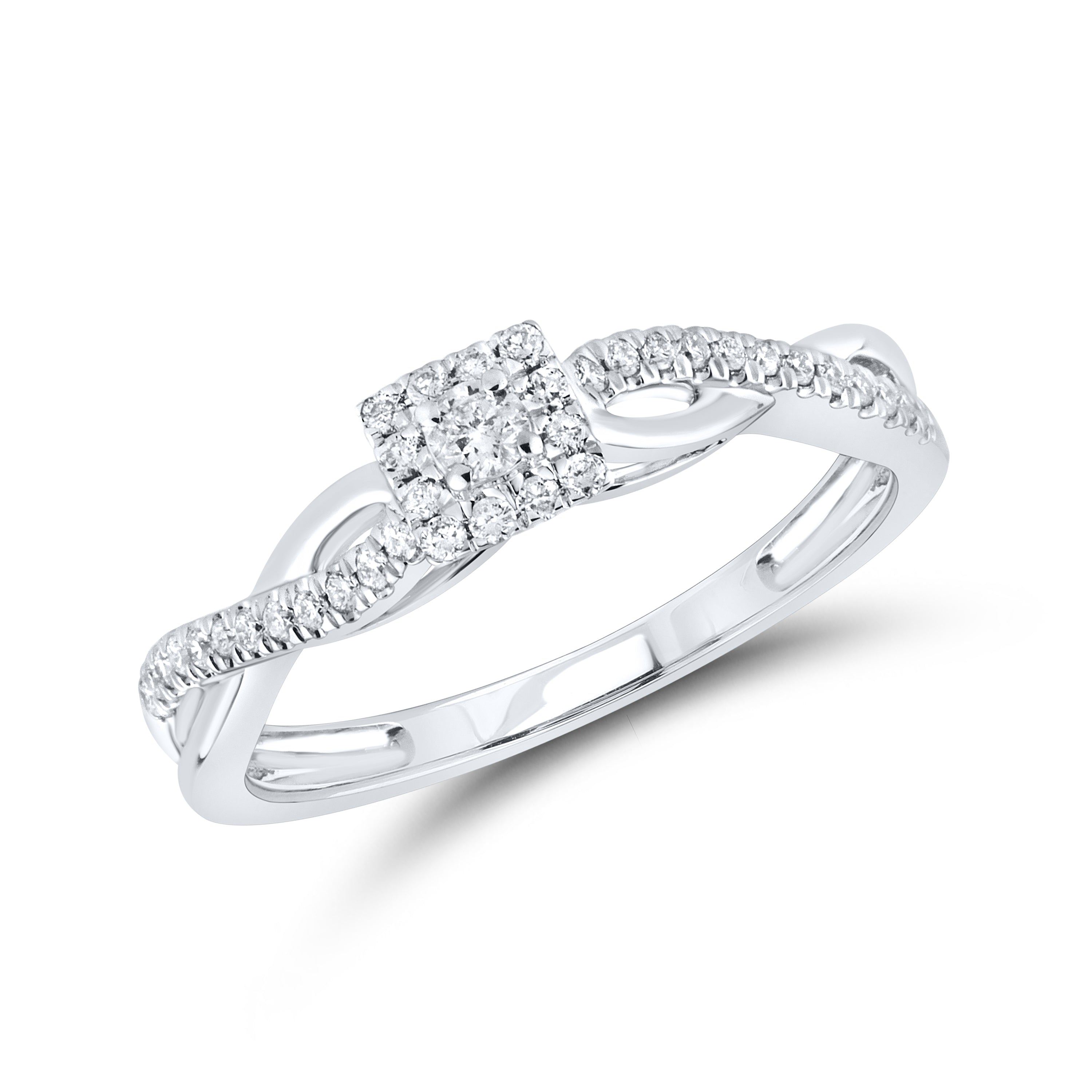 10kt White gold 0.21 CTW Fashion Diamond ring