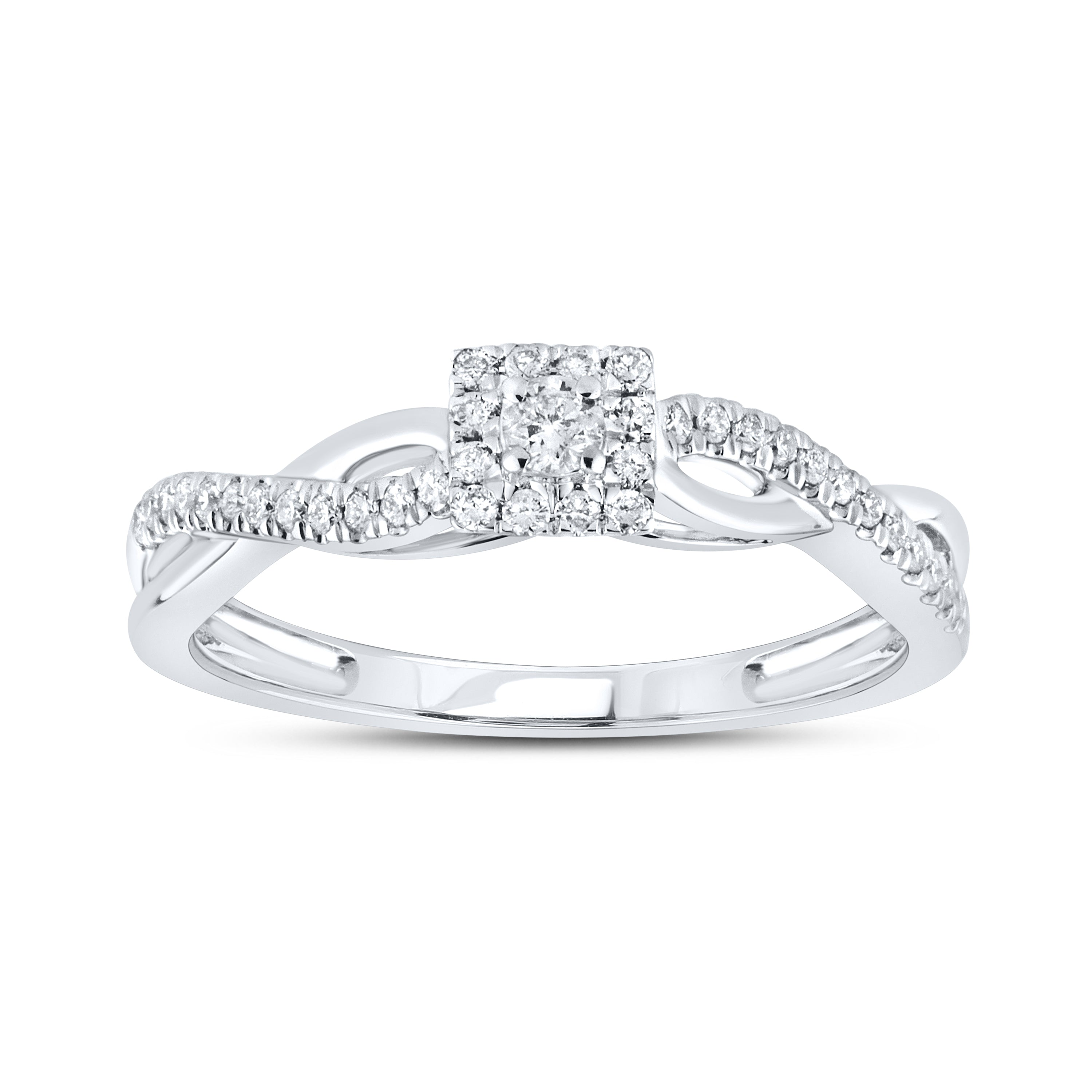 10kt White gold 0.21 CTW Fashion Diamond ring