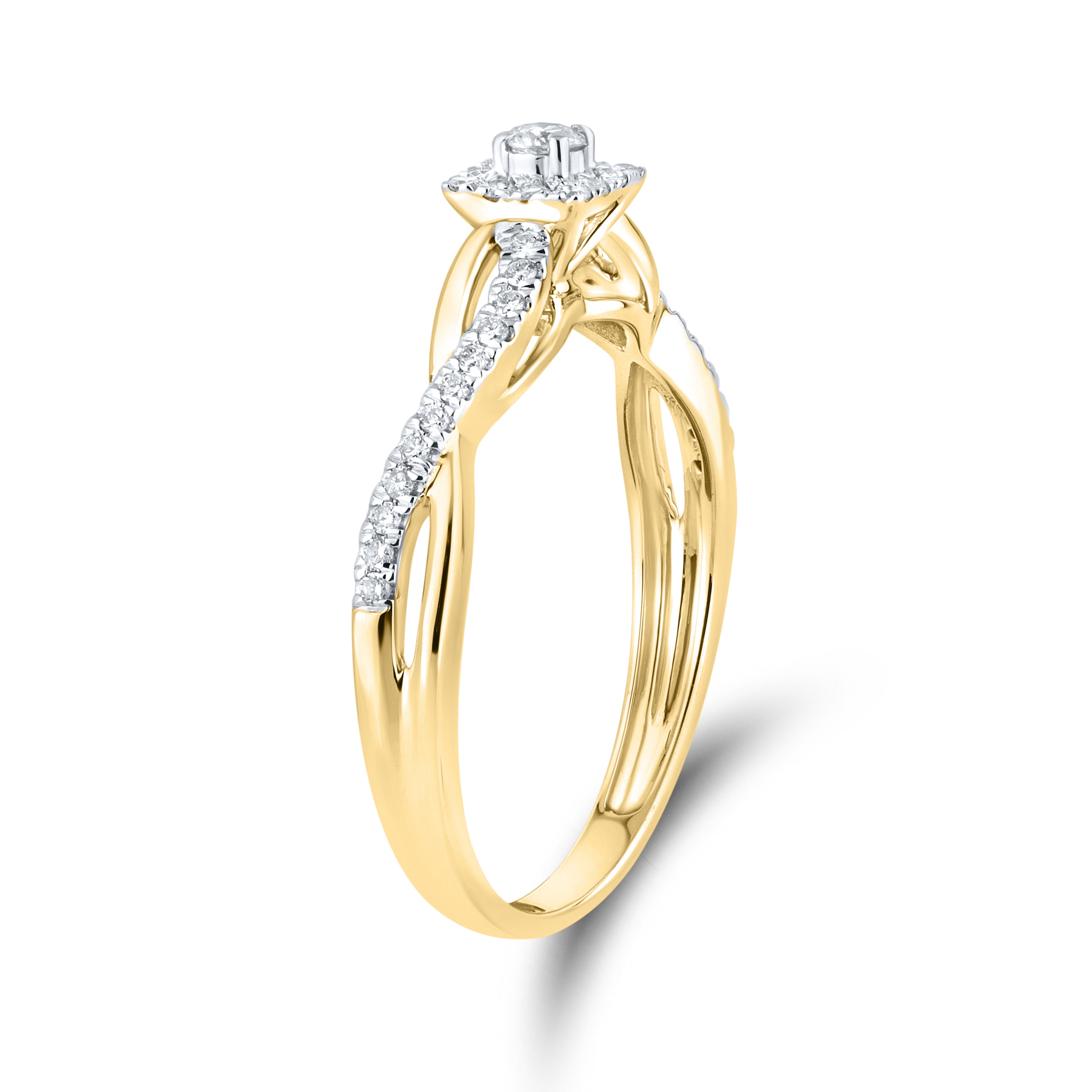 10kt Yellow gold 0.23 CTW Fashion Diamond ring