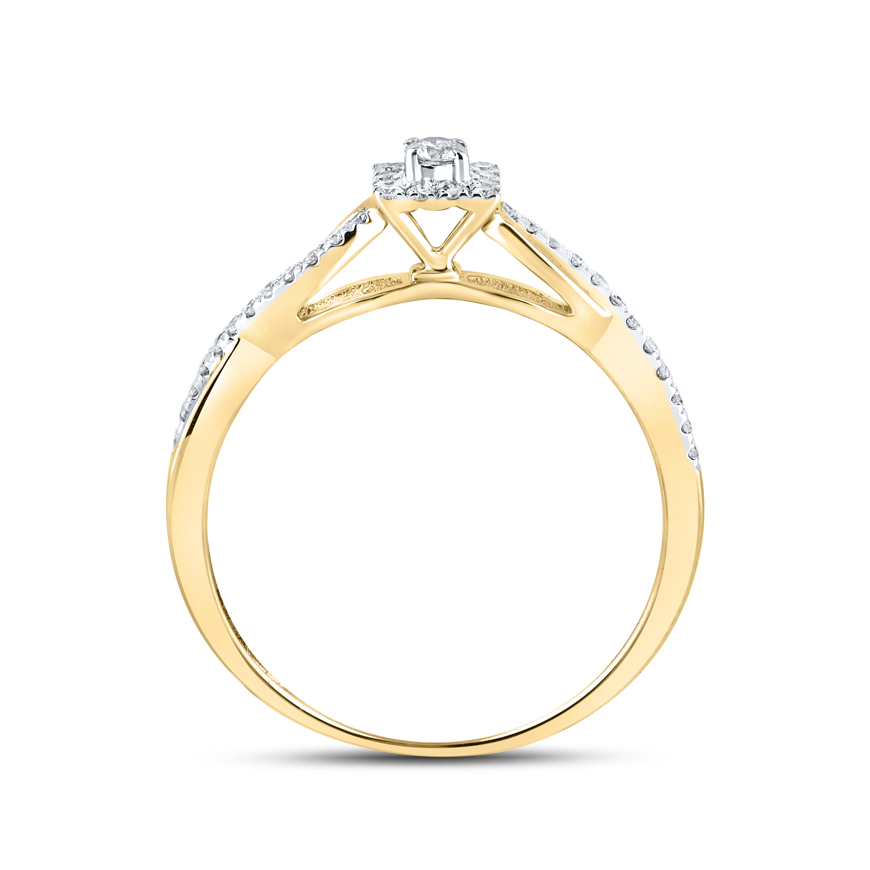 10kt Yellow gold 0.23 CTW Fashion Diamond ring