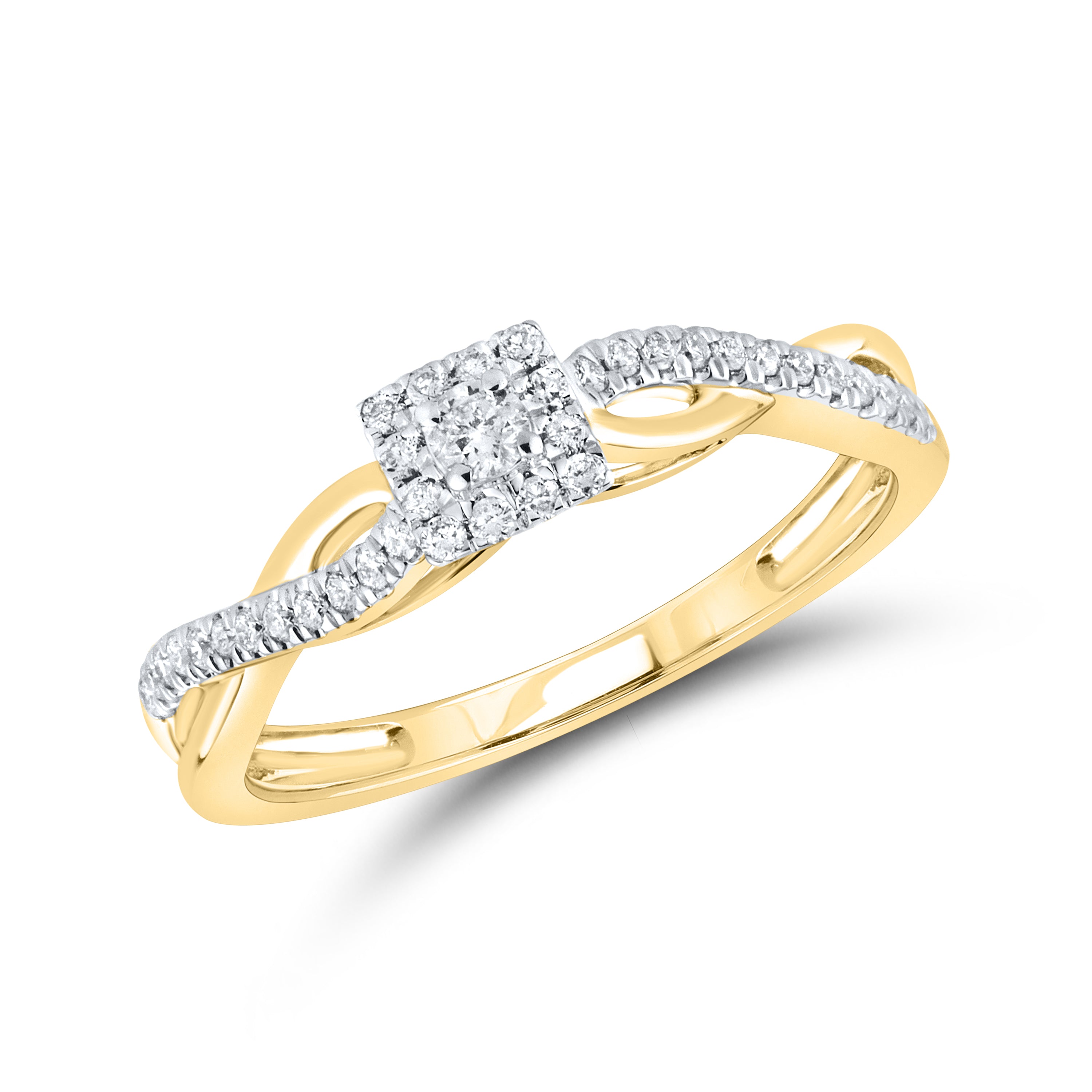 10kt Yellow gold 0.23 CTW Fashion Diamond ring