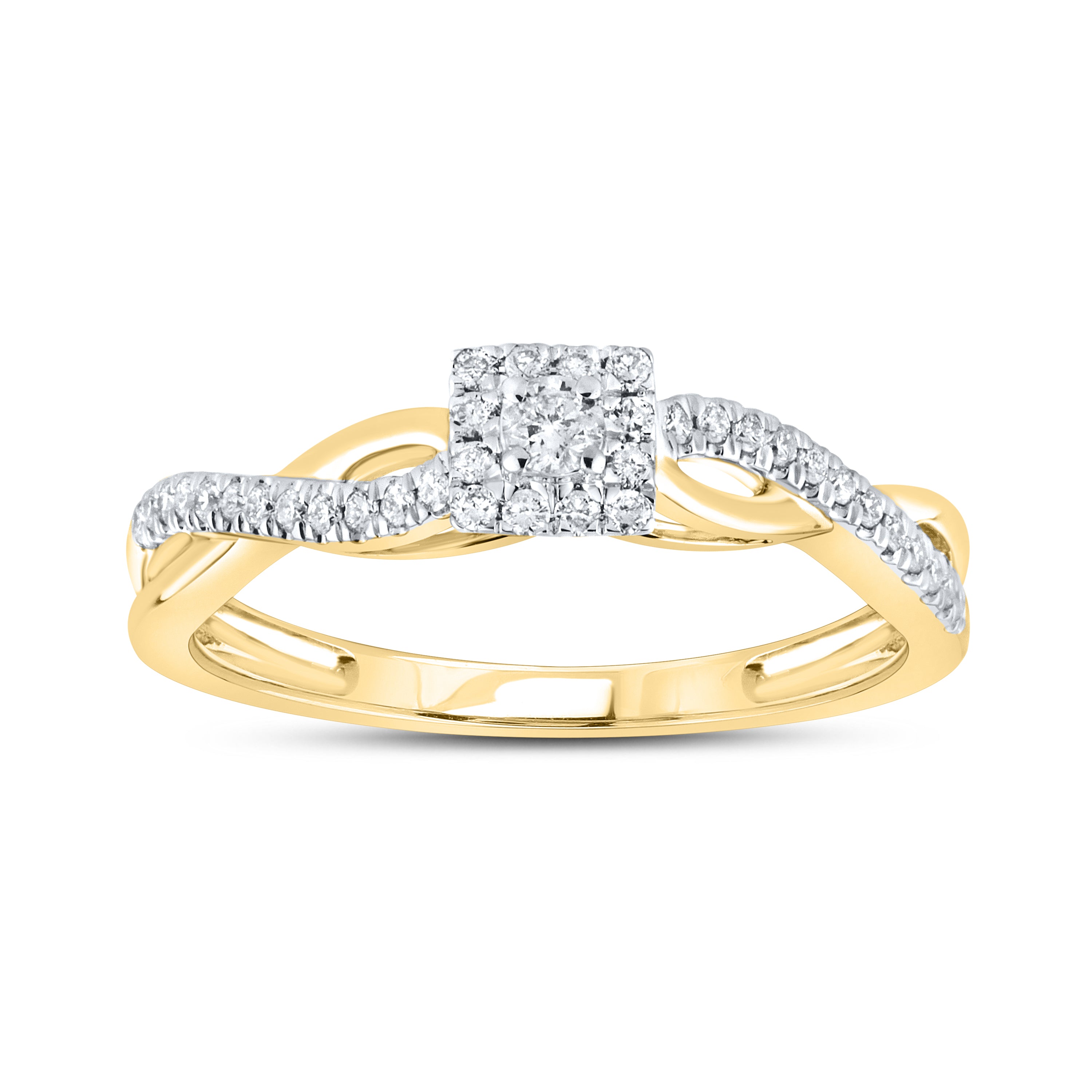 10kt Yellow gold 0.23 CTW Fashion Diamond ring