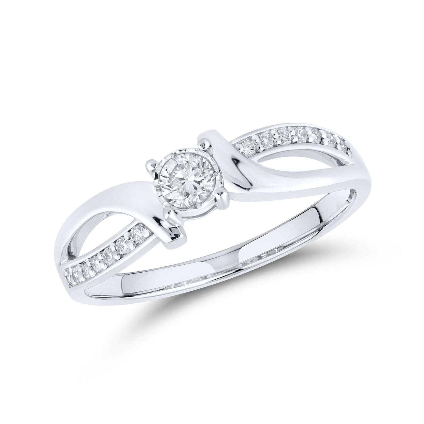 14kt White Gold 0.23 CTW Natural Diamond Promise Ring