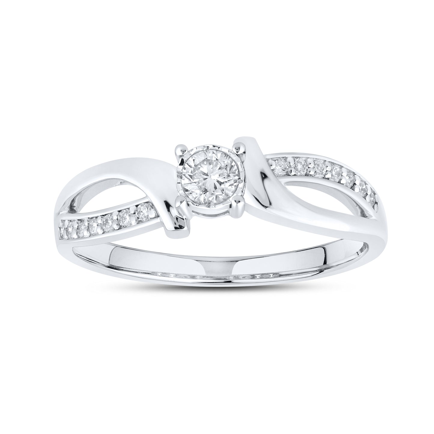 14kt White Gold 0.23 CTW Natural Diamond Promise Ring