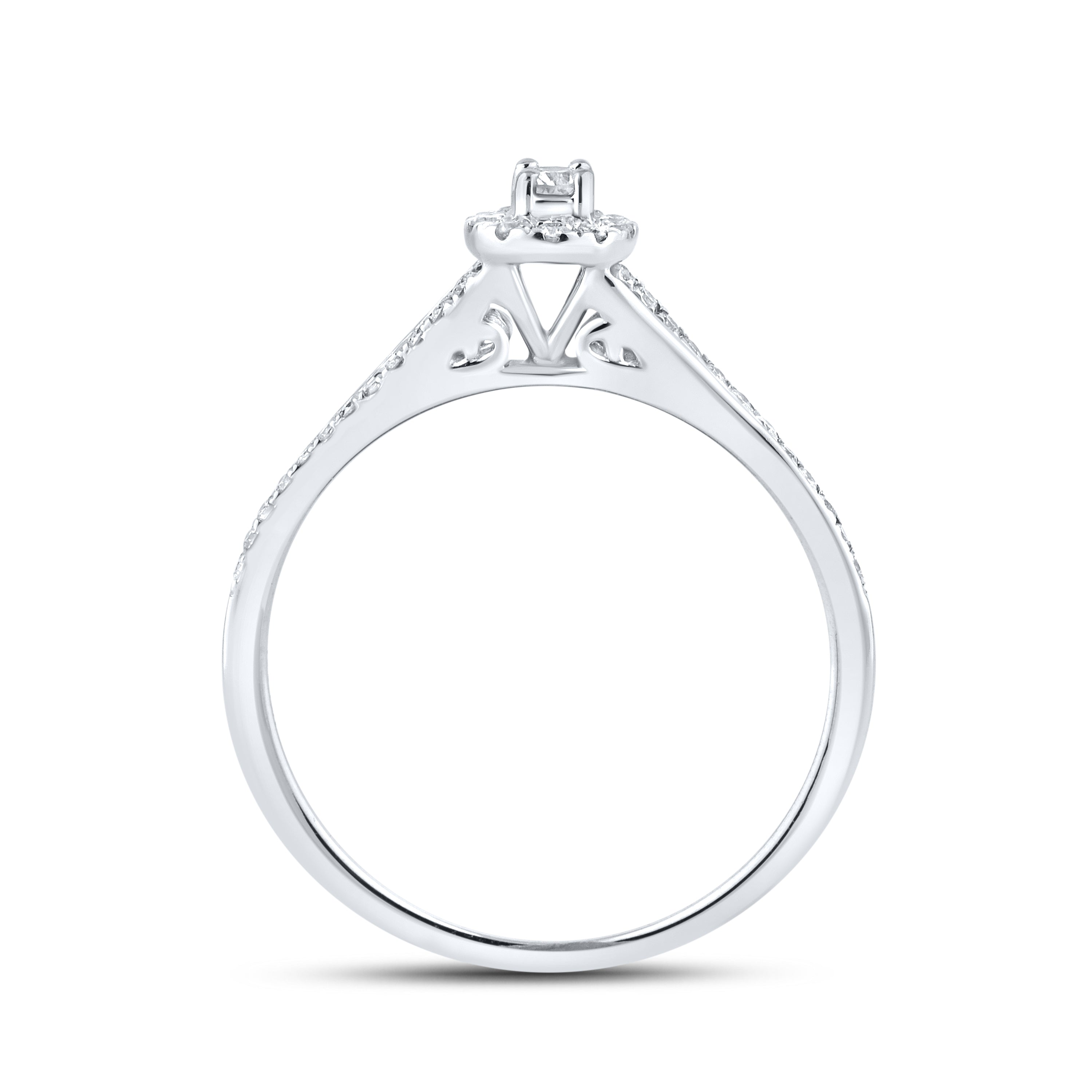 10kt White gold 0.21 CTW Fashion Diamond ring