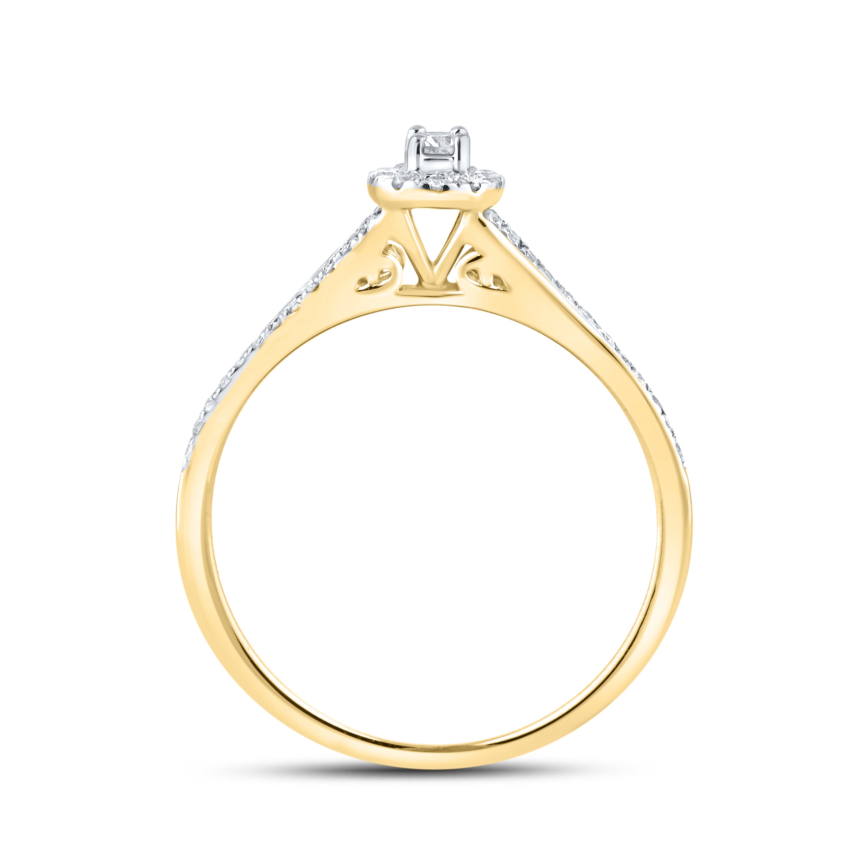 10kt Yellow gold 0.21 CTW Fashion Diamond ring