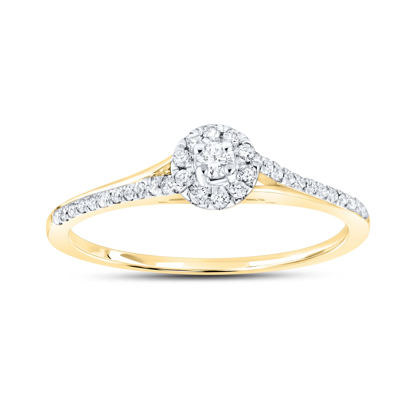 10kt Yellow gold 0.21 CTW Fashion Diamond ring