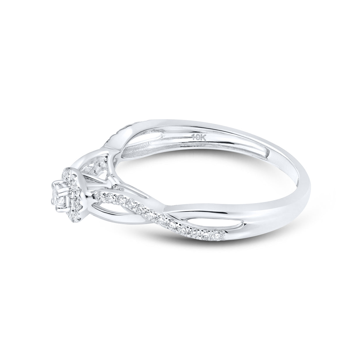 10kt White gold 0.21 CTW Fashion Diamond ring