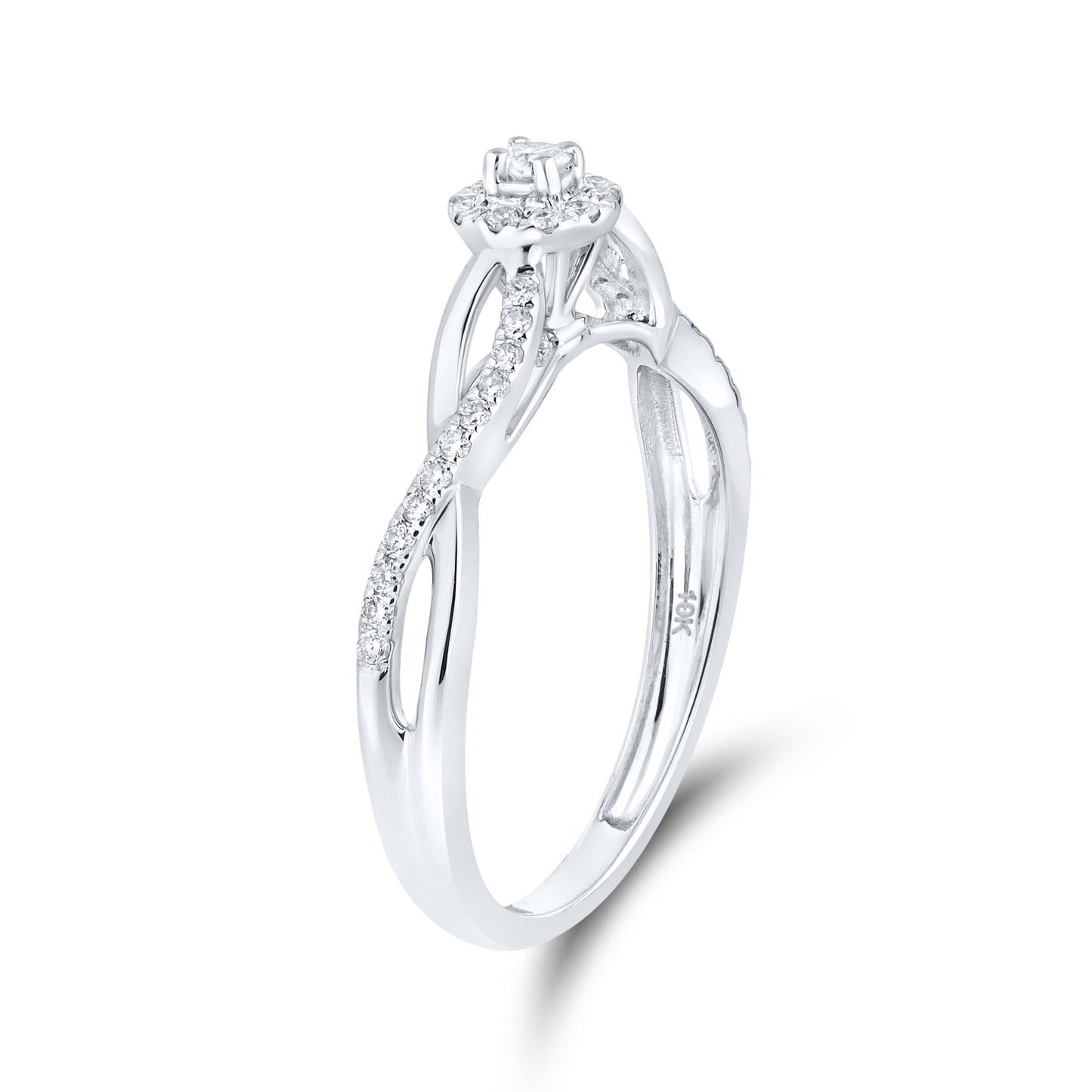 10kt White gold 0.21 CTW Fashion Diamond ring