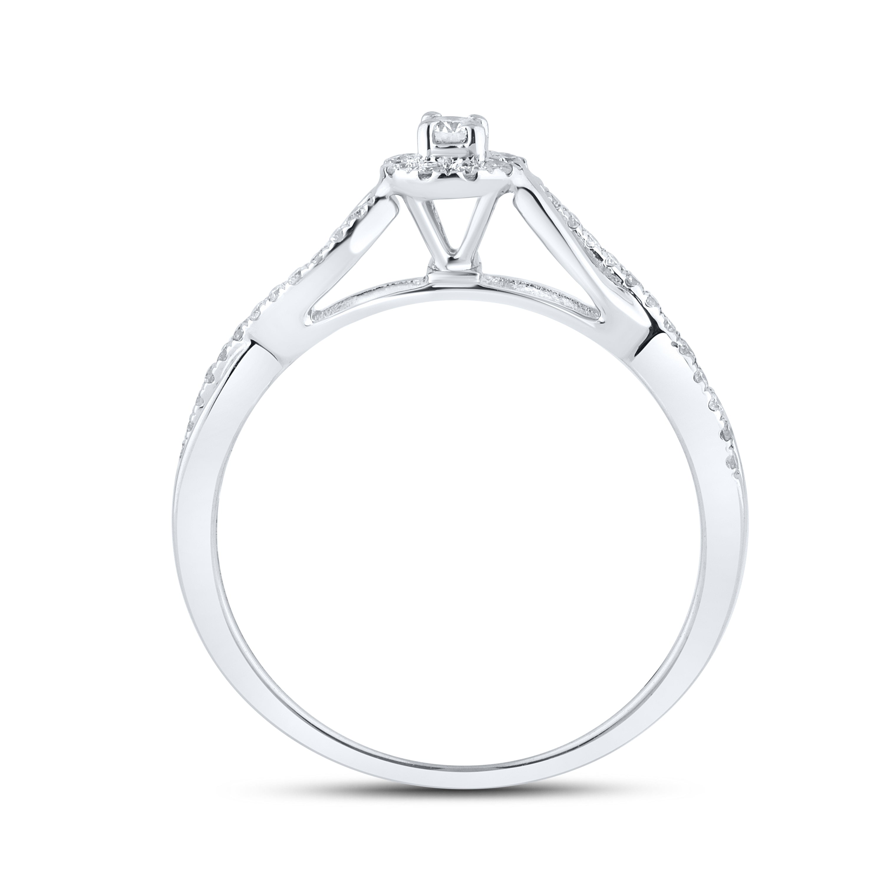 10kt White gold 0.21 CTW Fashion Diamond ring