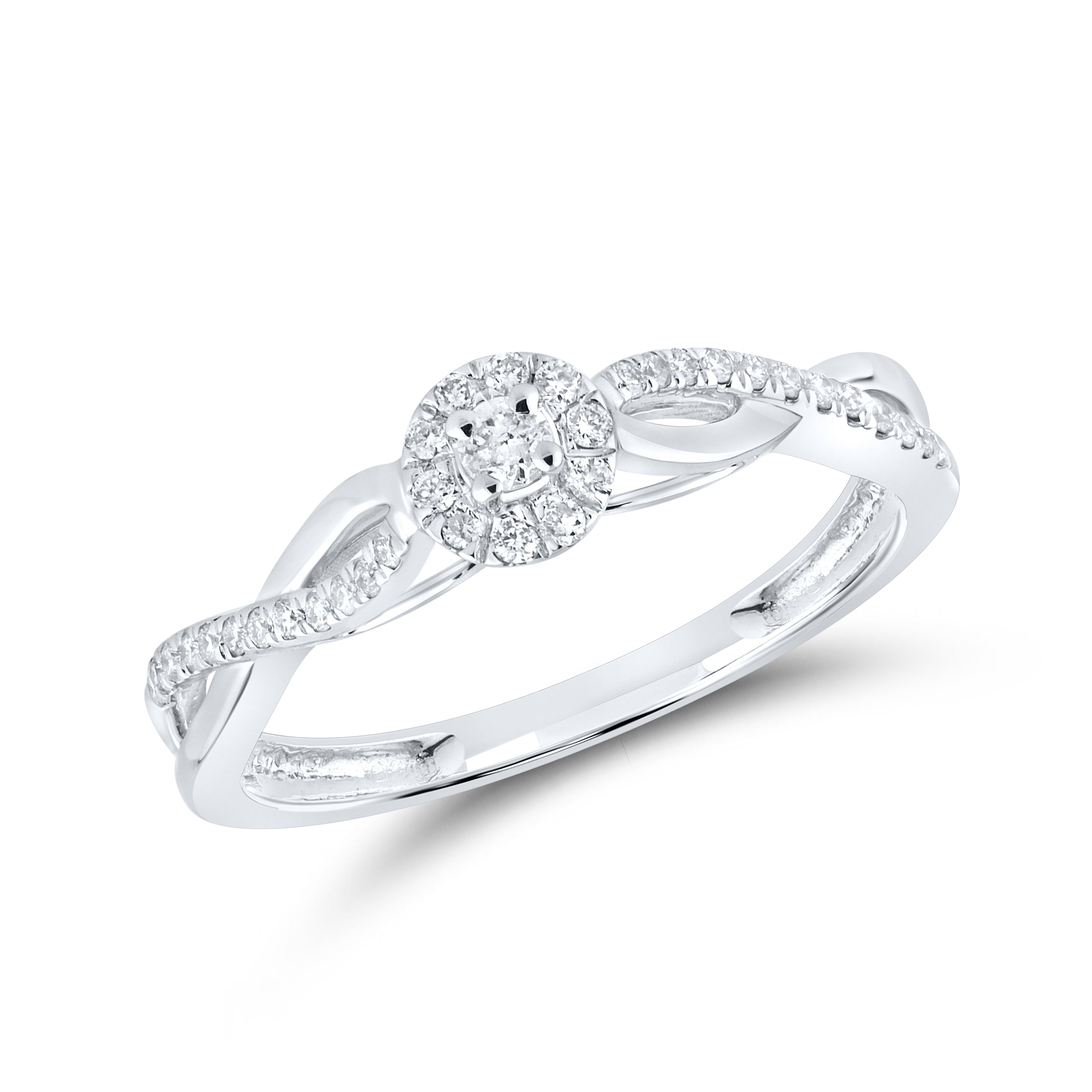 10kt White gold 0.21 CTW Fashion Diamond ring