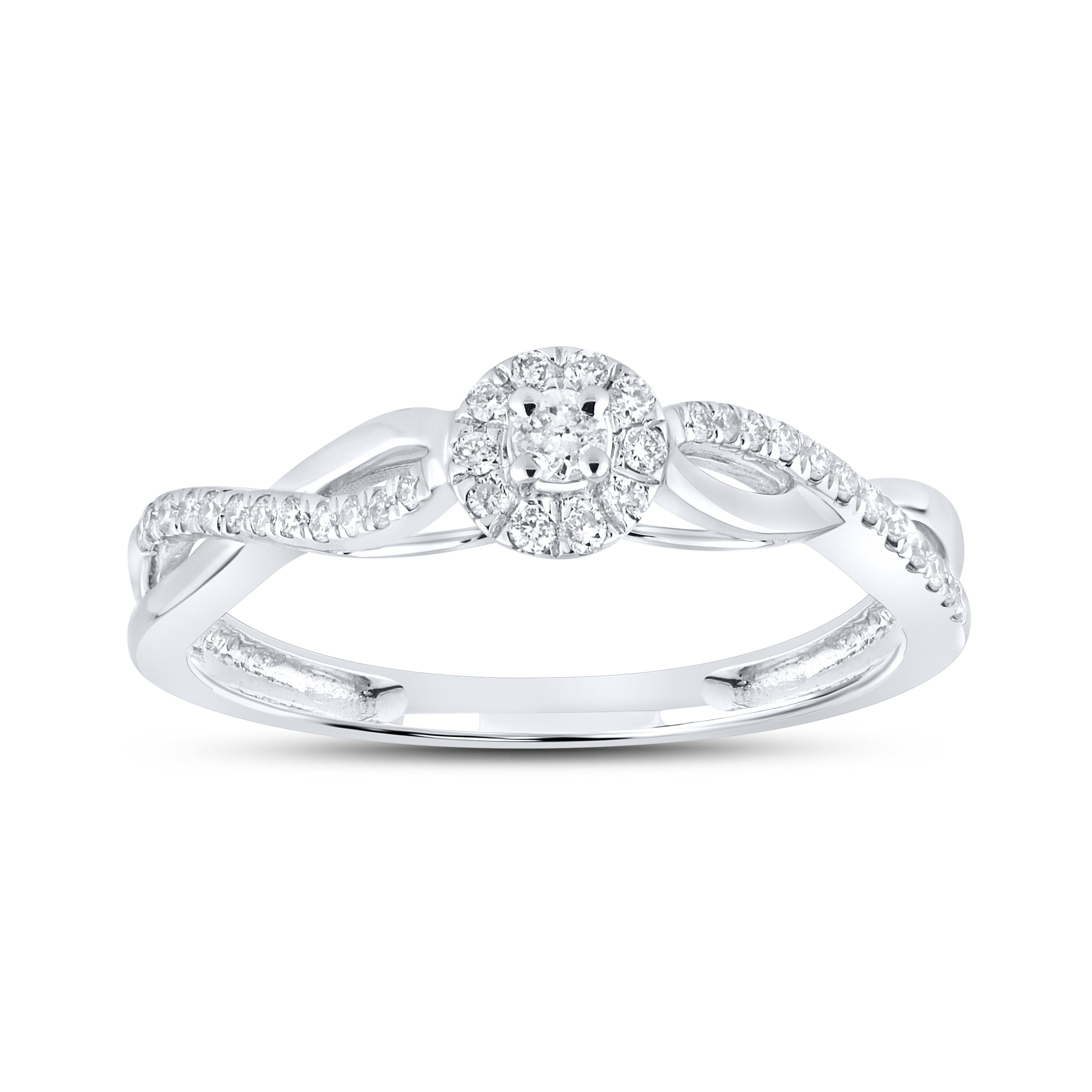 10kt White gold 0.21 CTW Fashion Diamond ring