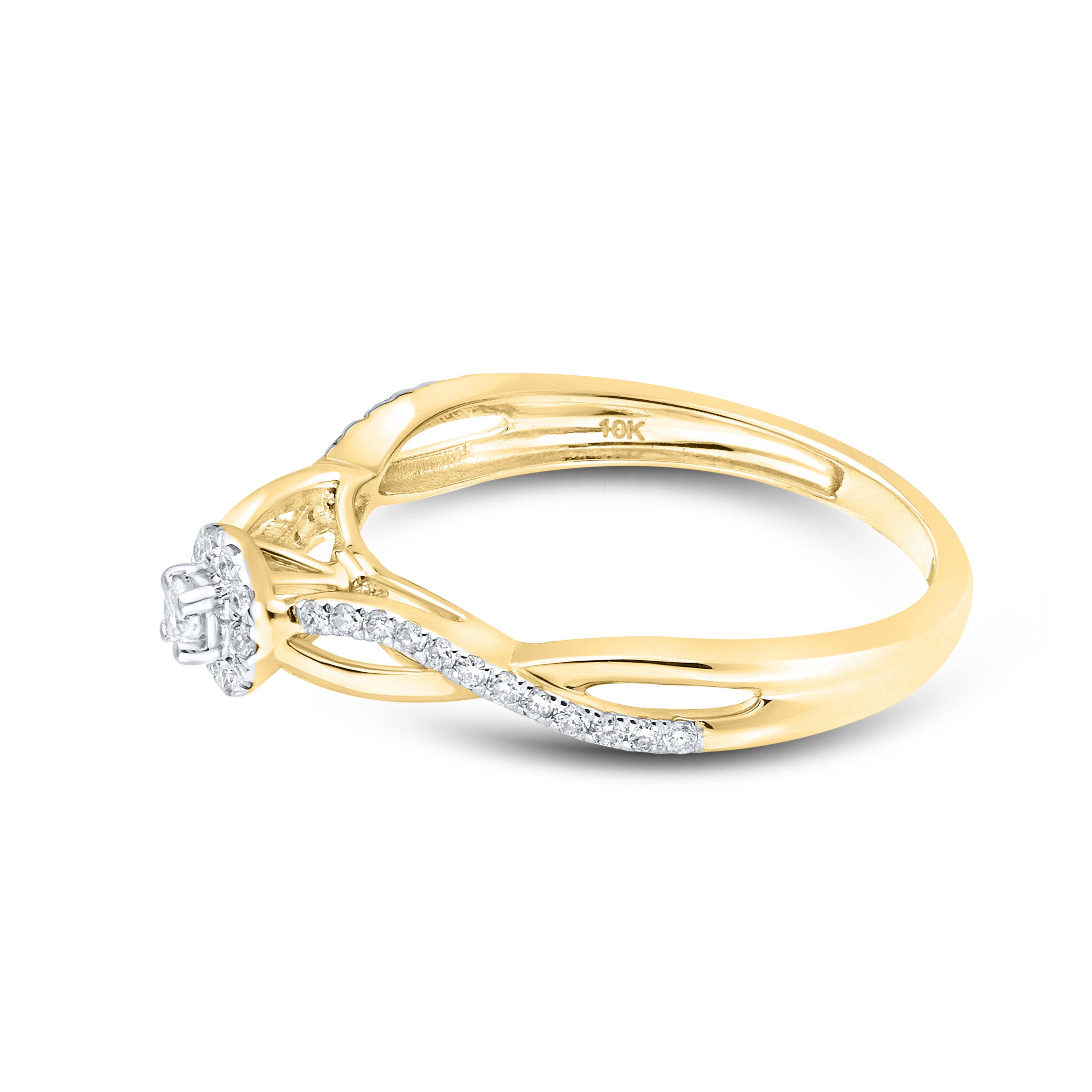 10kt Yellow gold 0.23 CTW Fashion Diamond ring