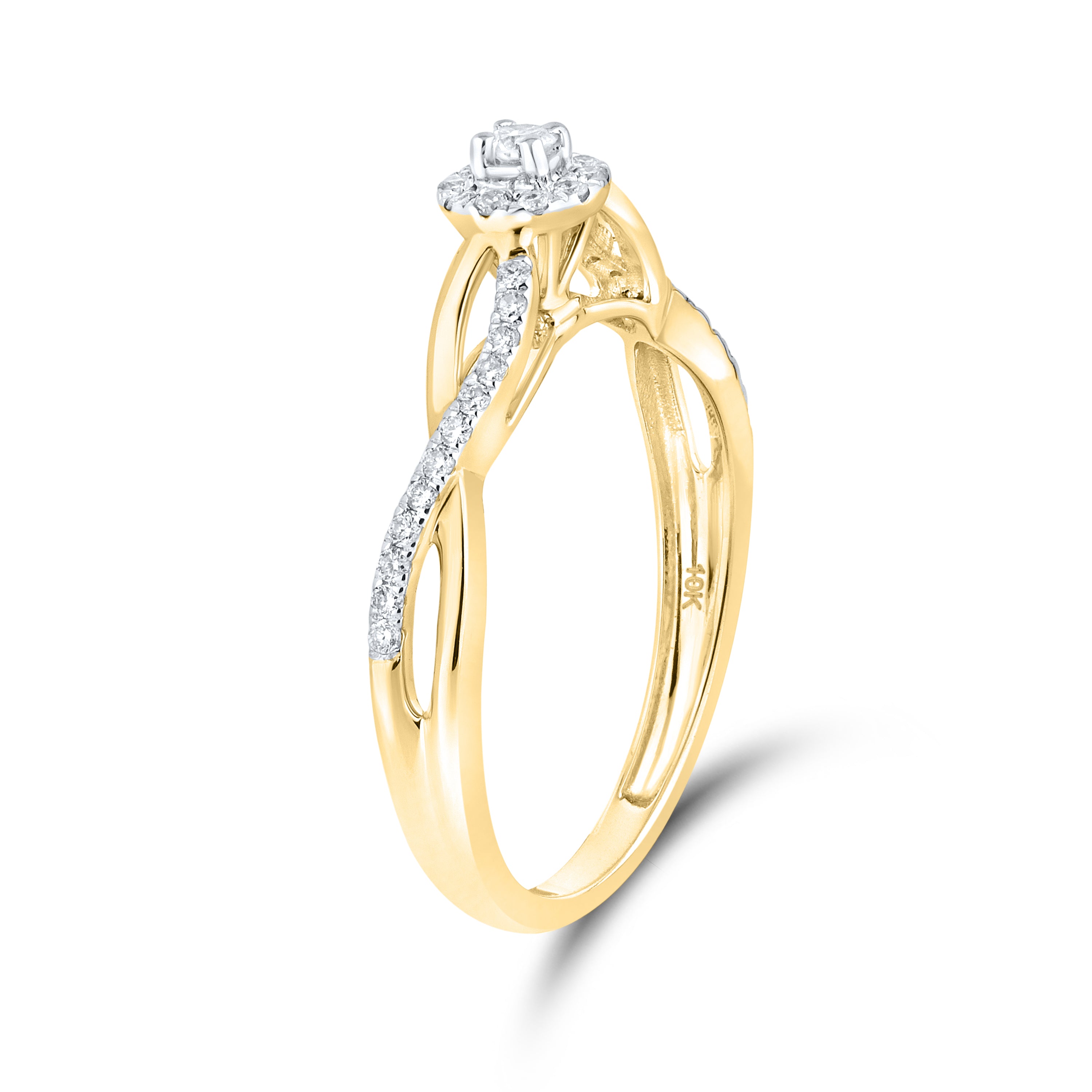 10kt Yellow gold 0.23 CTW Fashion Diamond ring