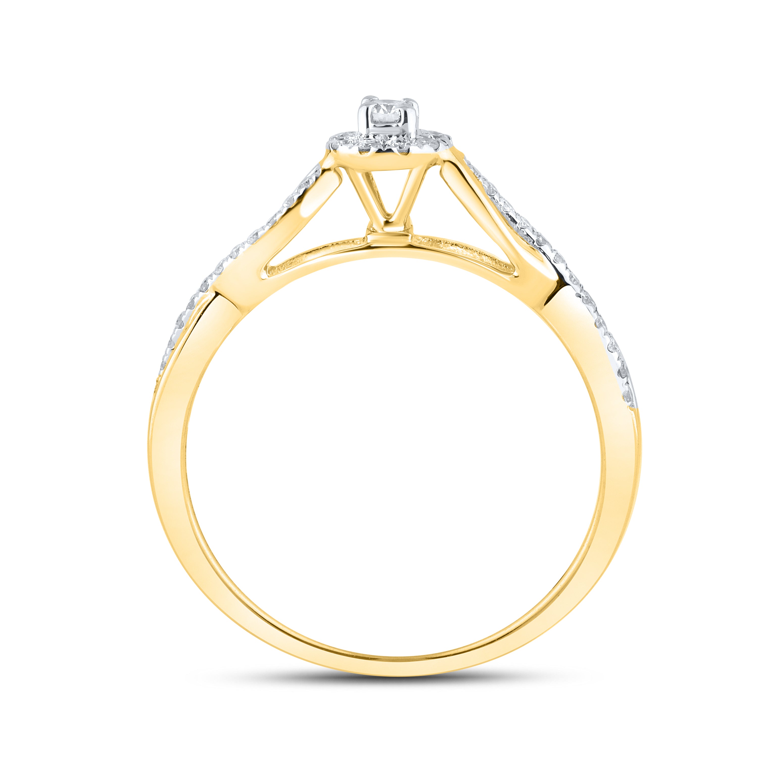 10kt Yellow gold 0.23 CTW Fashion Diamond ring