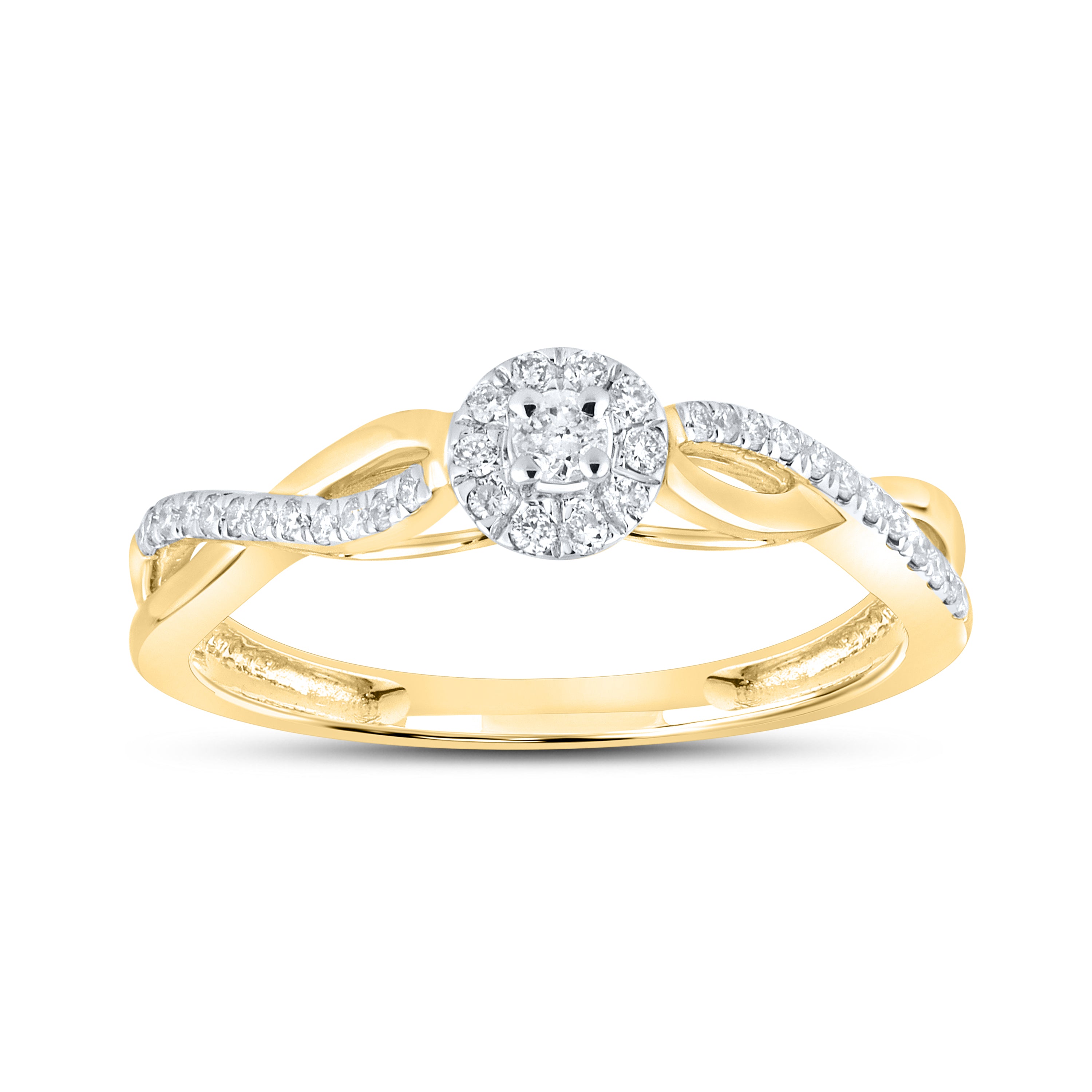 10kt Yellow gold 0.23 CTW Fashion Diamond ring