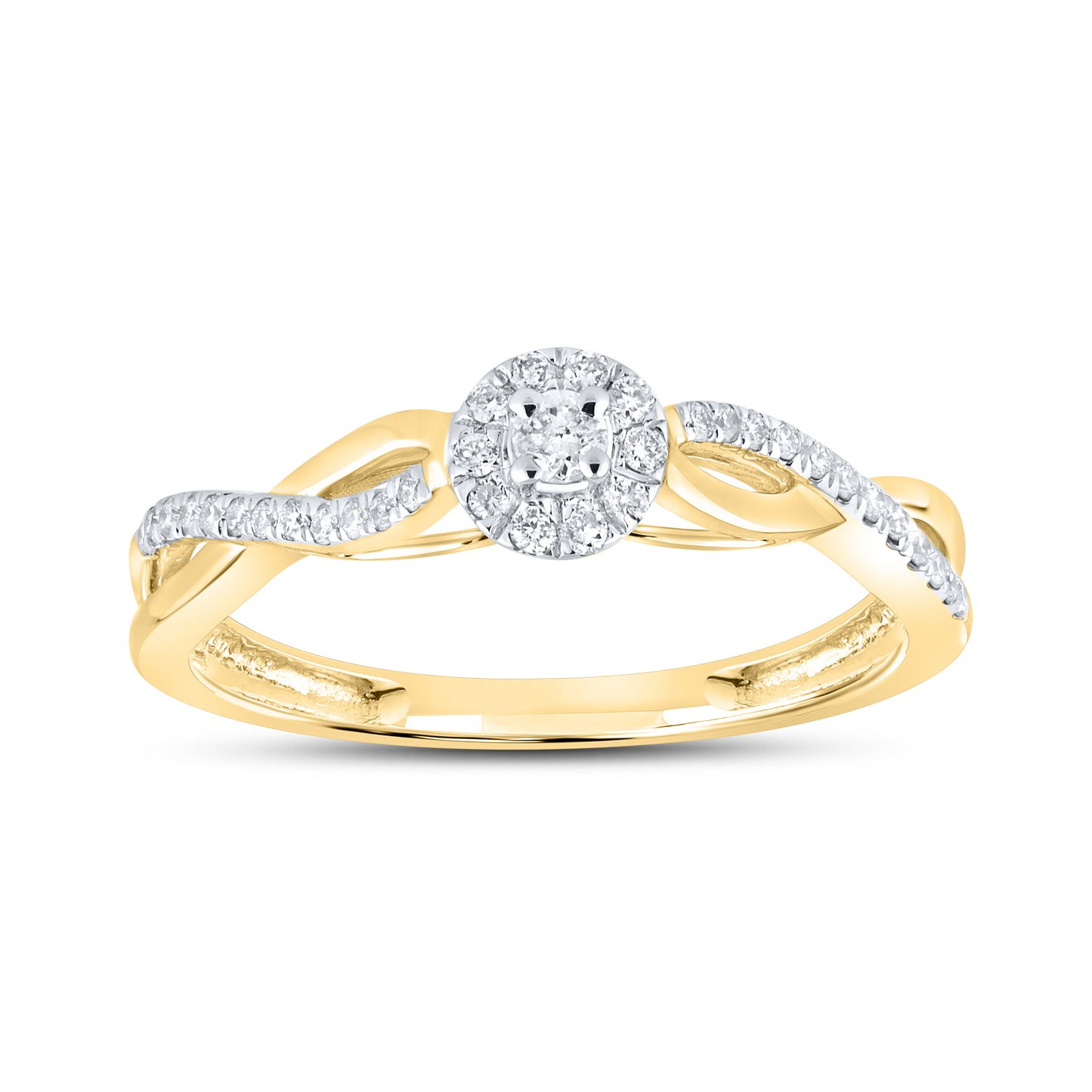 10kt Yellow gold 0.23 CTW Fashion Diamond ring