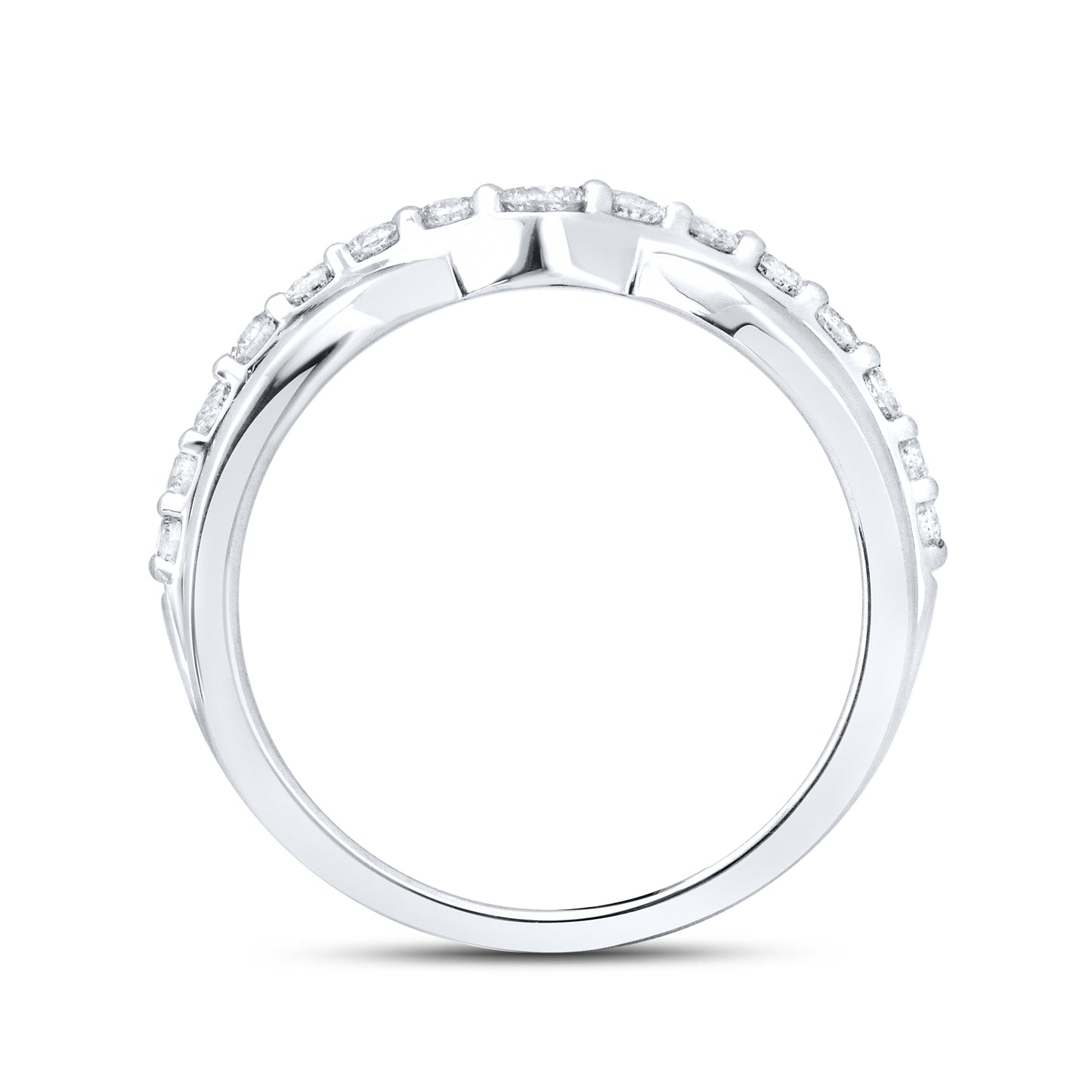 14kt White Gold 0.50 ctw Lab Diamond Ladies band