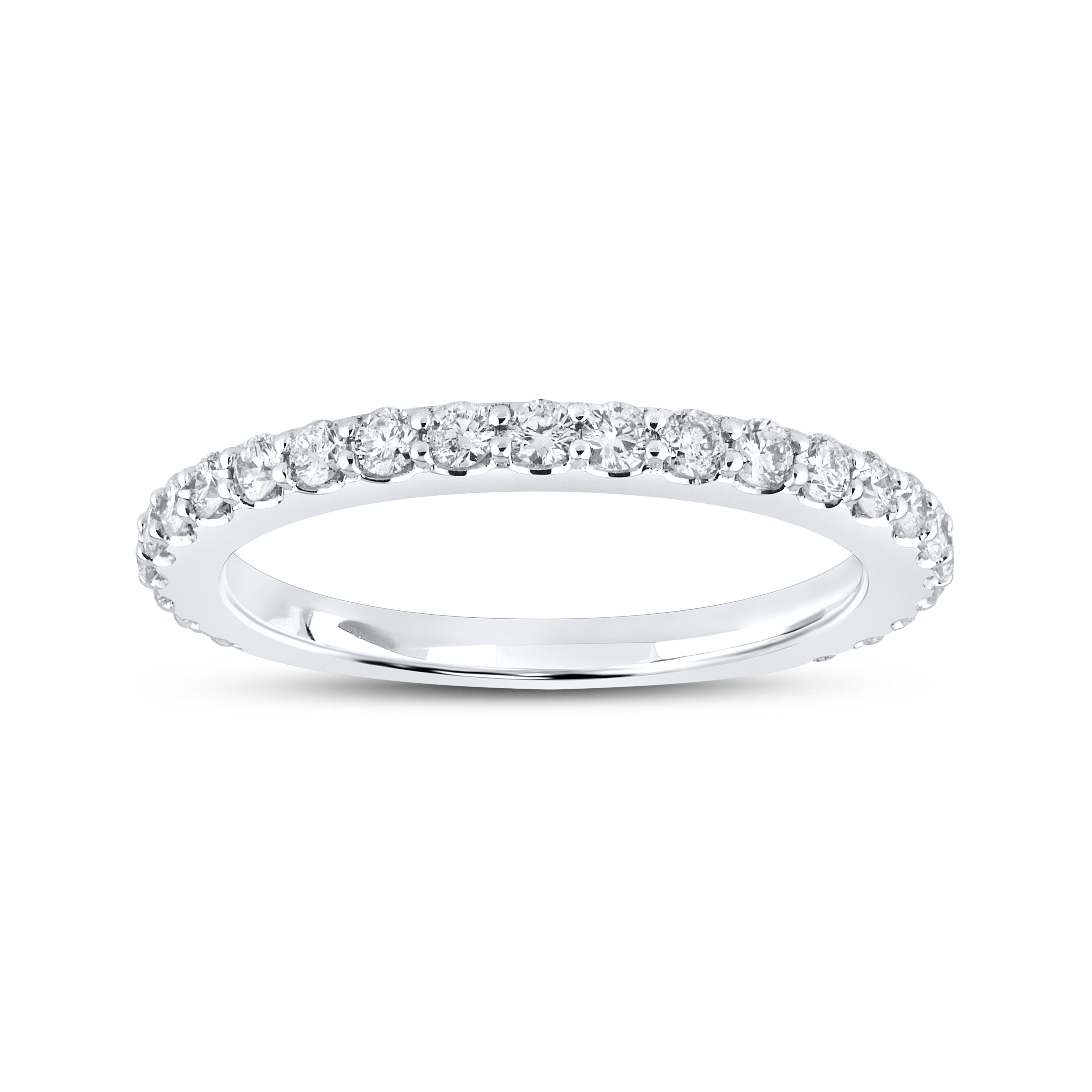 10KT White Gold 0.52 ctw Diamond Band