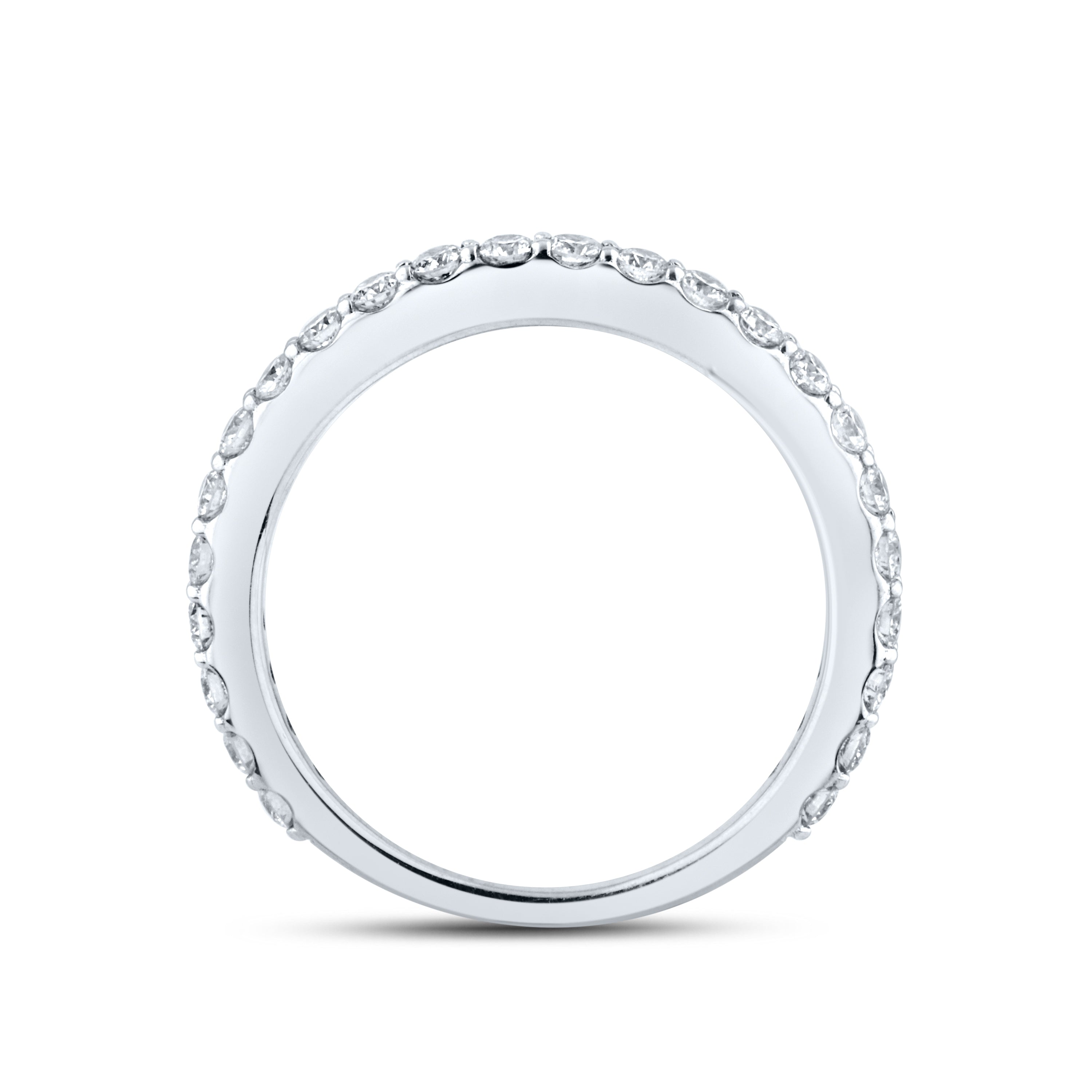 14KT White Gold 0.49 ctw Diamond Band