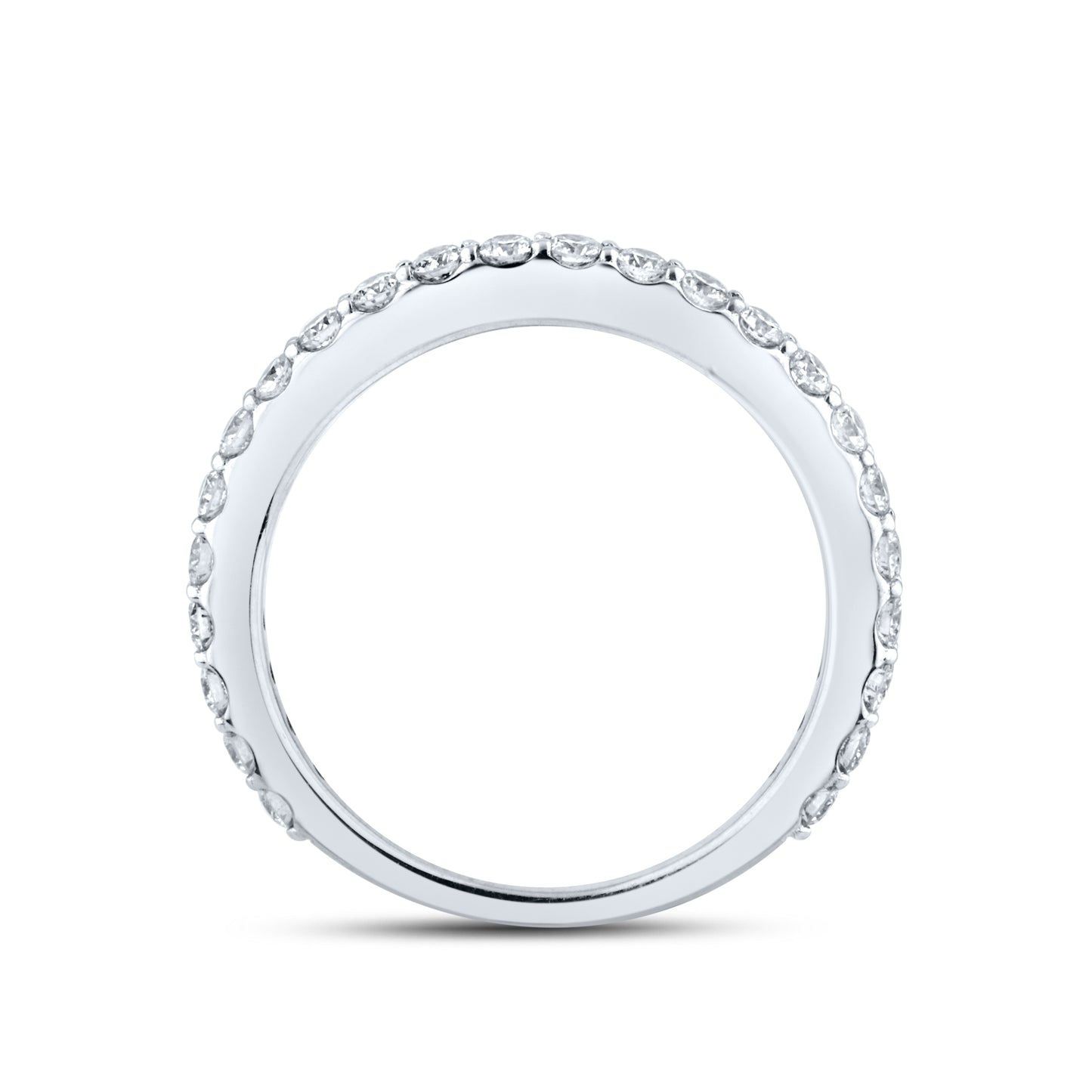 14KT White Gold 0.49 ctw Diamond Band