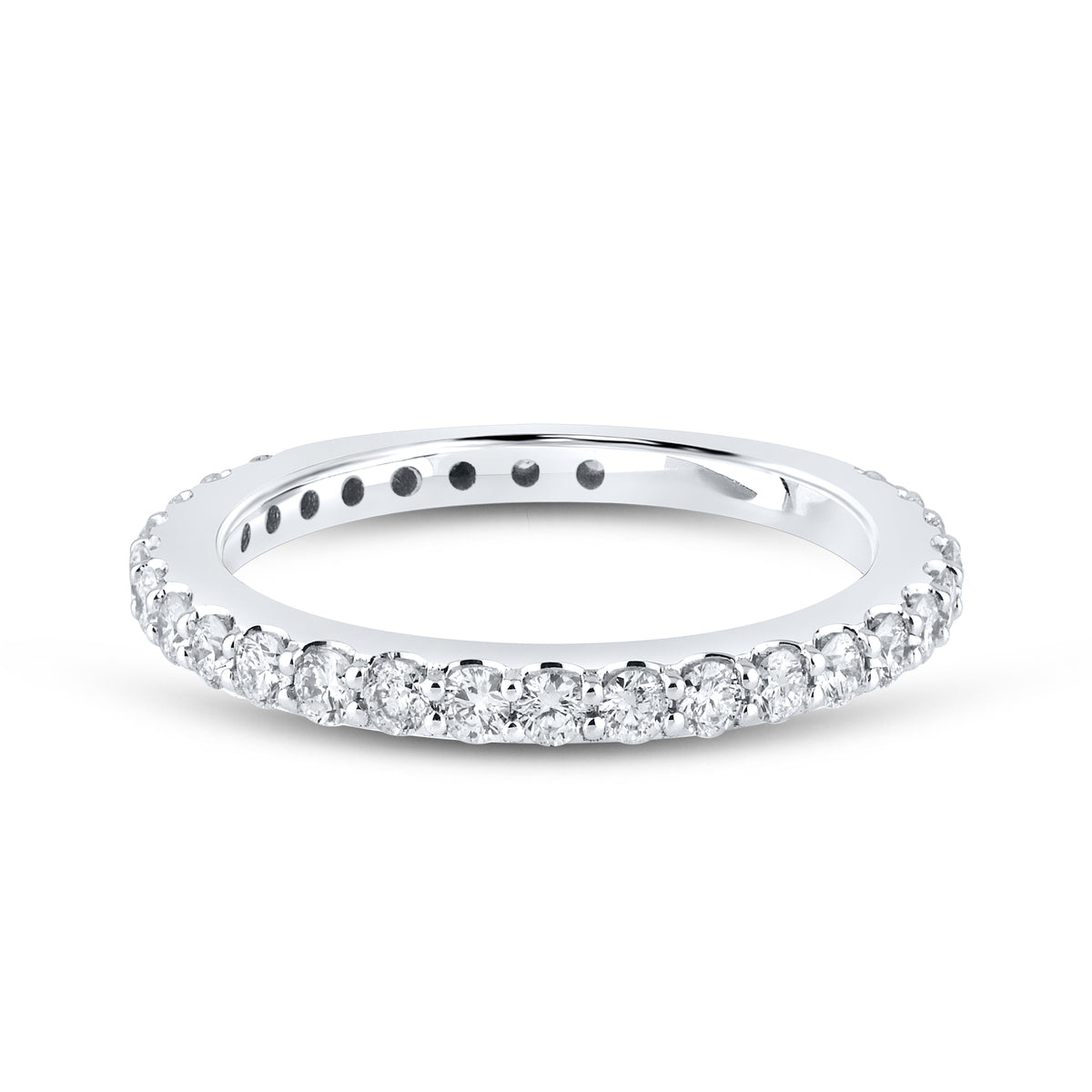 14KT White Gold 0.49 ctw Diamond Band