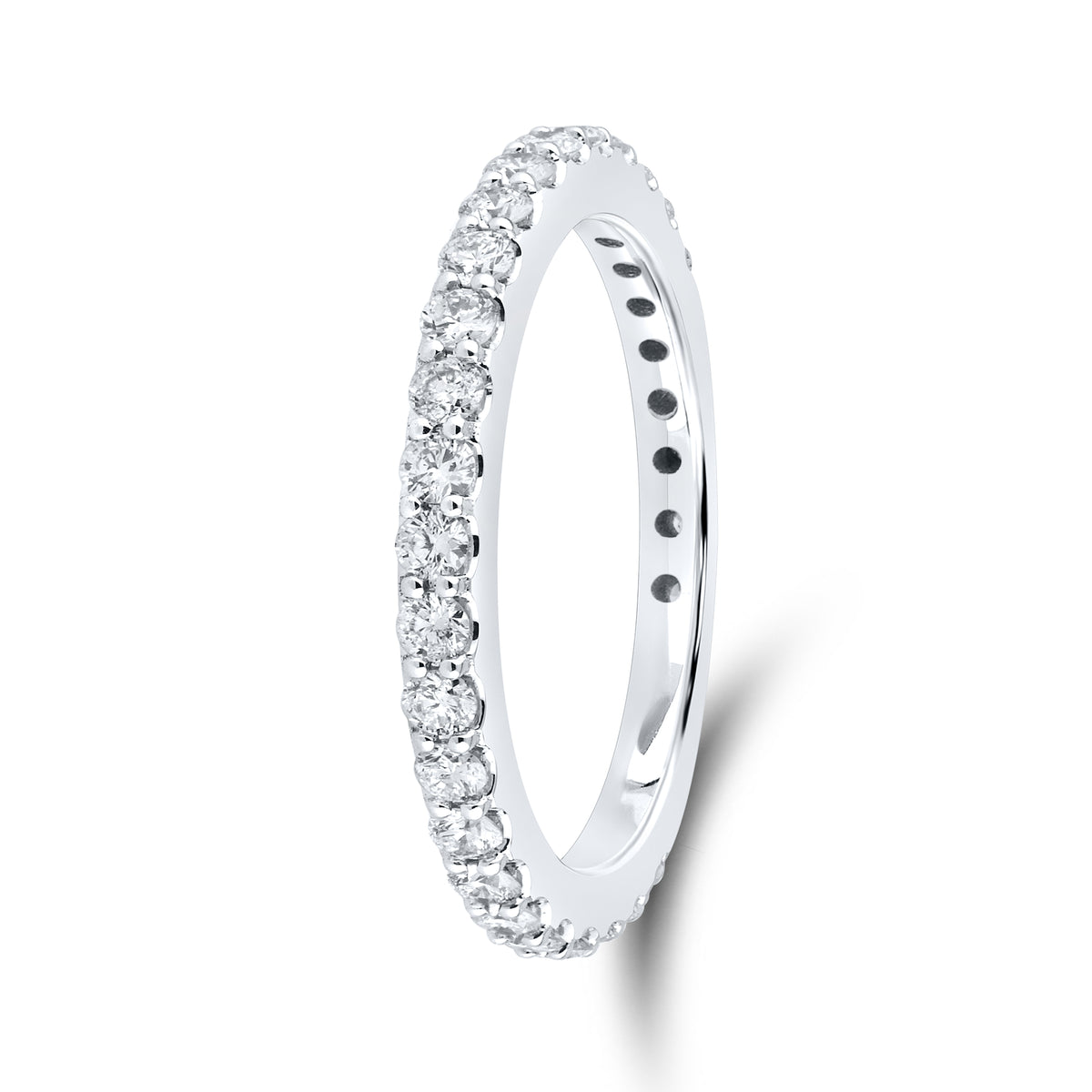 14KT White Gold 0.49 ctw Diamond Band