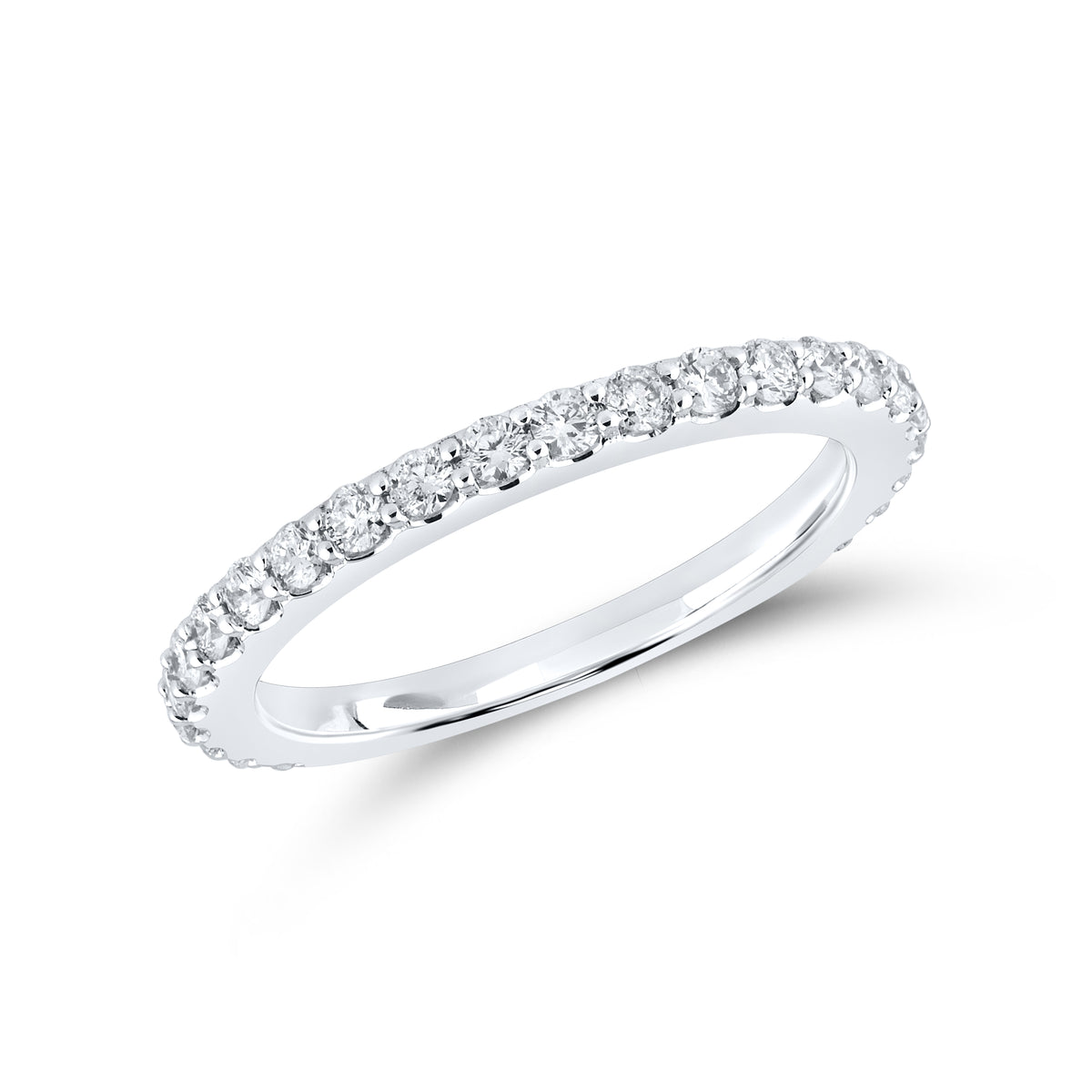 14KT White Gold 0.49 ctw Diamond Band